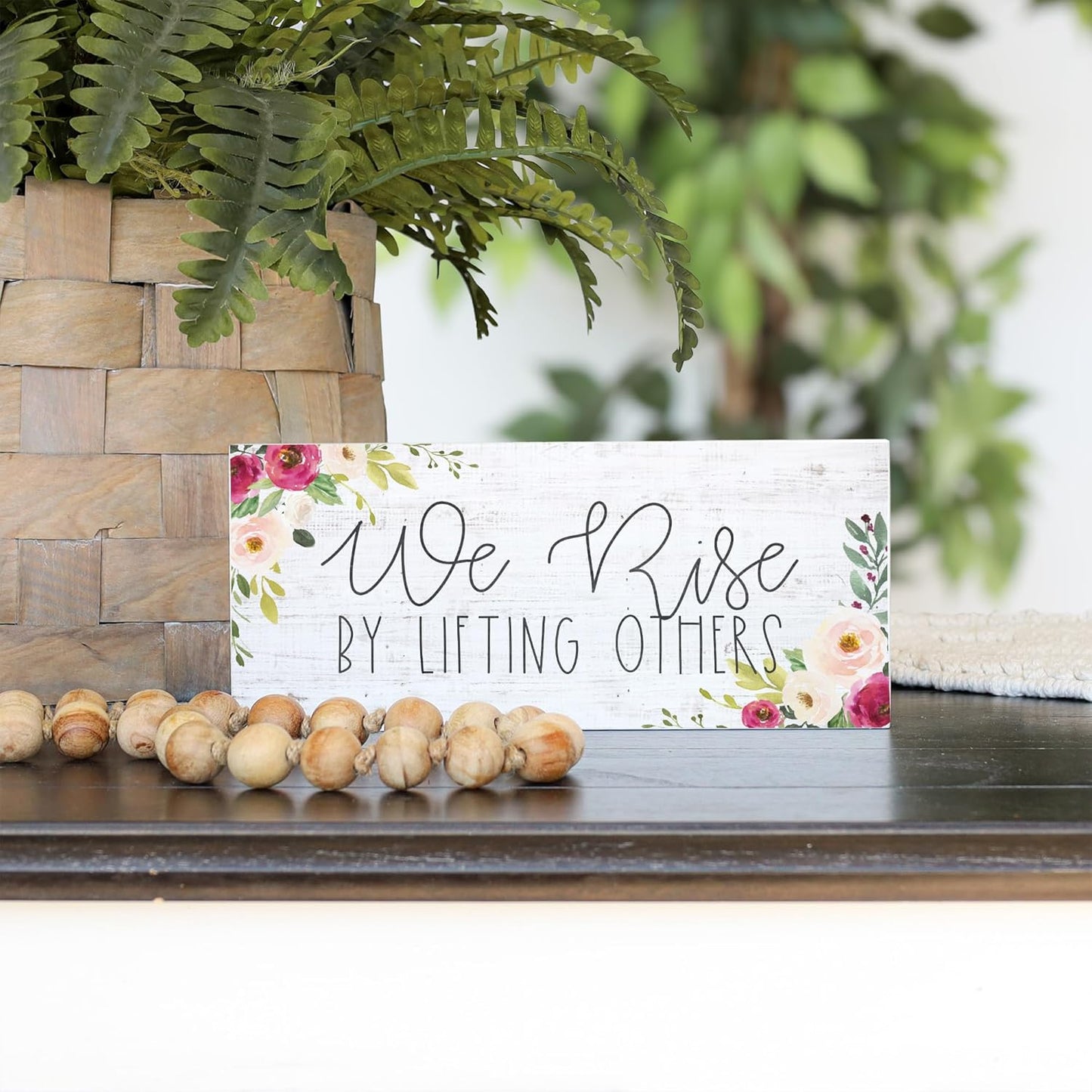 Simply Said, INC Inspire Boards, We Rise by Lifting Others - 12" x 5.5" Wood Sign ISB1145