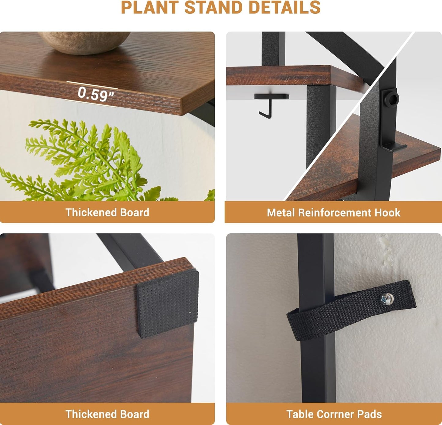 Plant Stand Indoor with Grow Lights 2 Pack, 8 Tiered 69" Tall Metal Plants Shelf, Large Plant Rack Flower Stand for Plants Multiple, Half-Moon Indoor Plant Shelf for Living Room Patio Garden Balcony