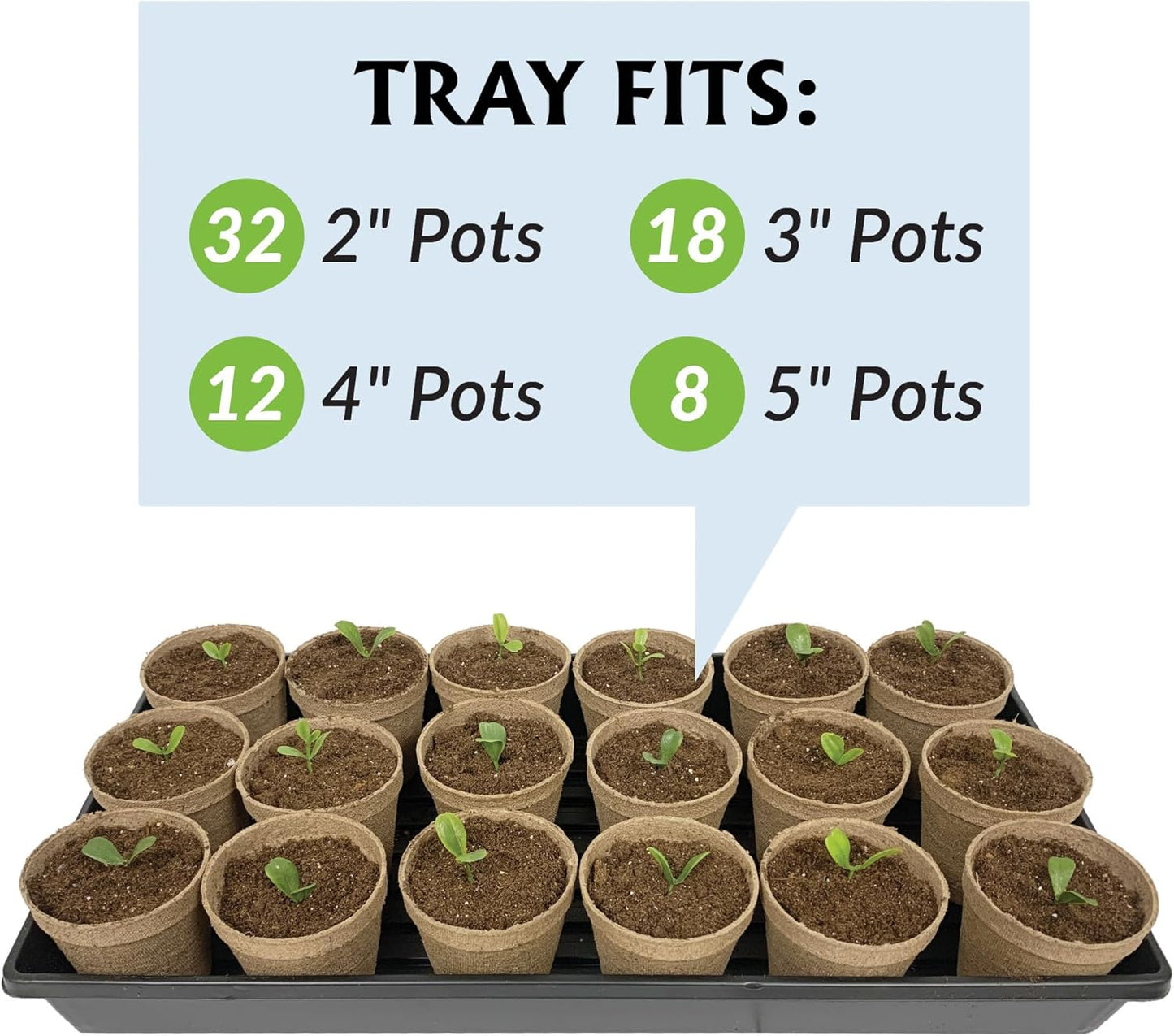 Jiffy Seed Starting Watertight Plastic Plant Tray, 10.75" x 21" - 10 Trays