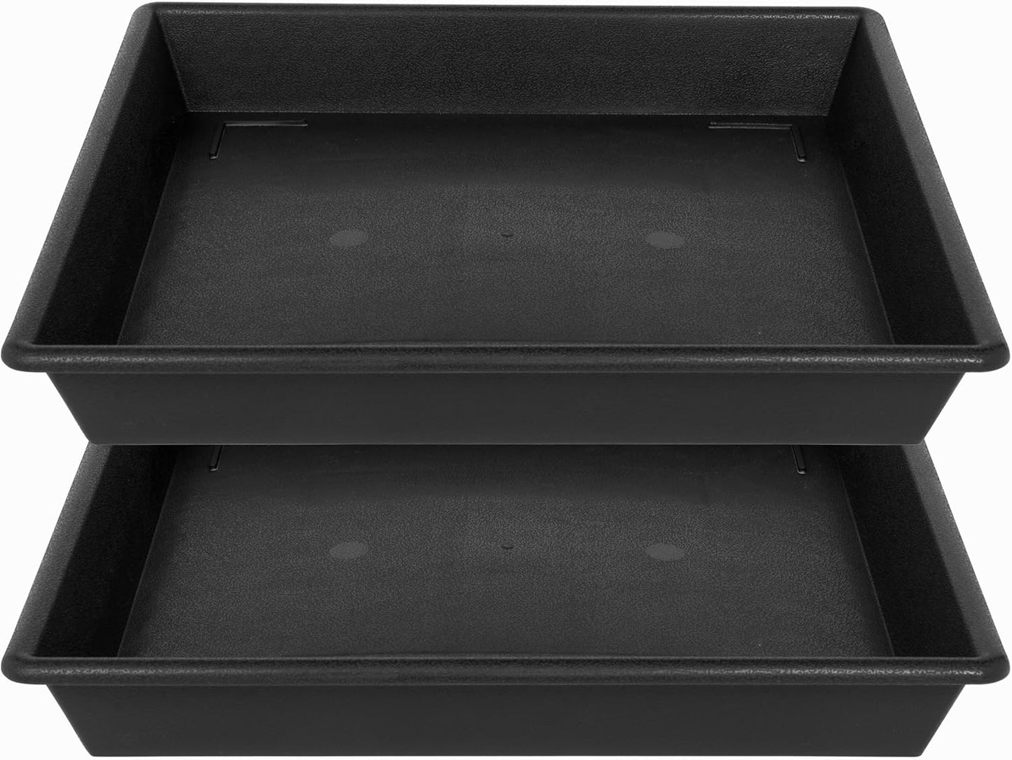 Square Plant Saucer 18 Inch 2 Pack 10 14 16 18 20 Extra Large Plant Trays for Pots Heavy Duty Plastic Plant Saucers for Indoors Outdoors, Flower Pot No Holes Plant Drip Trays