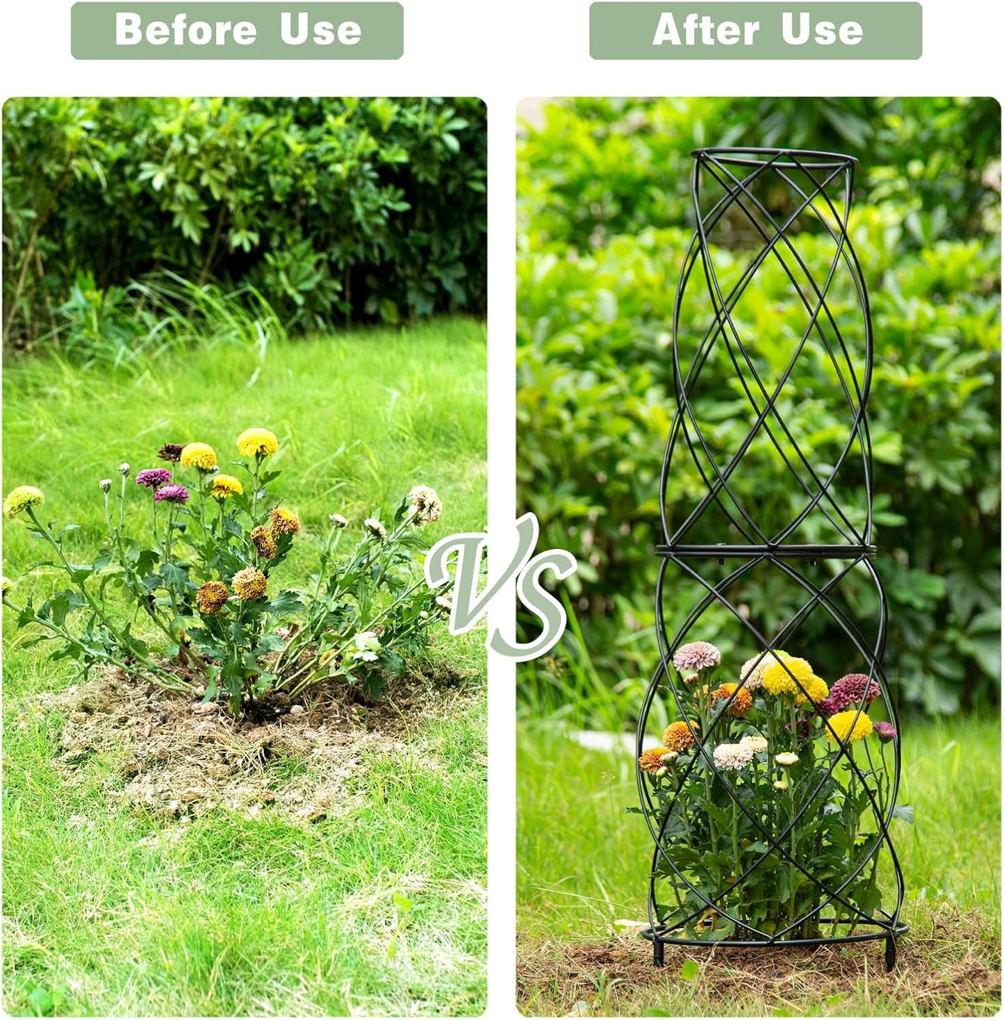 35-Inch Metal Garden Obelisk Trellis for Indoor & Outdoor Plants – Durable, Weather-Resistant Support for Climbing Vines, Roses, and Flowering Bushes – Decorative Potted Plant Structure