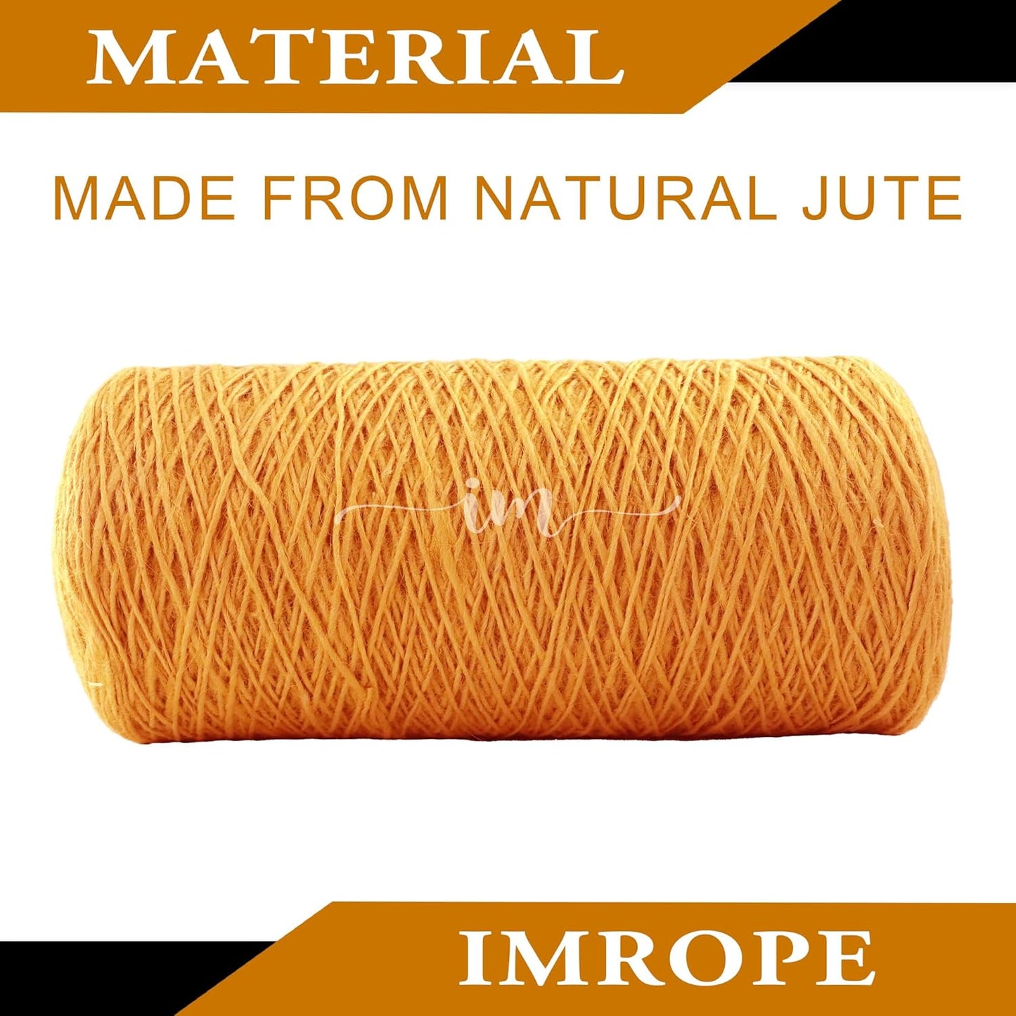 1mm x 1500 Feet Orange Jute Rope, Twine for Gardening Tomato Climbing Plant Tie Floristry Crafts Gift Wrapping Packing Decor