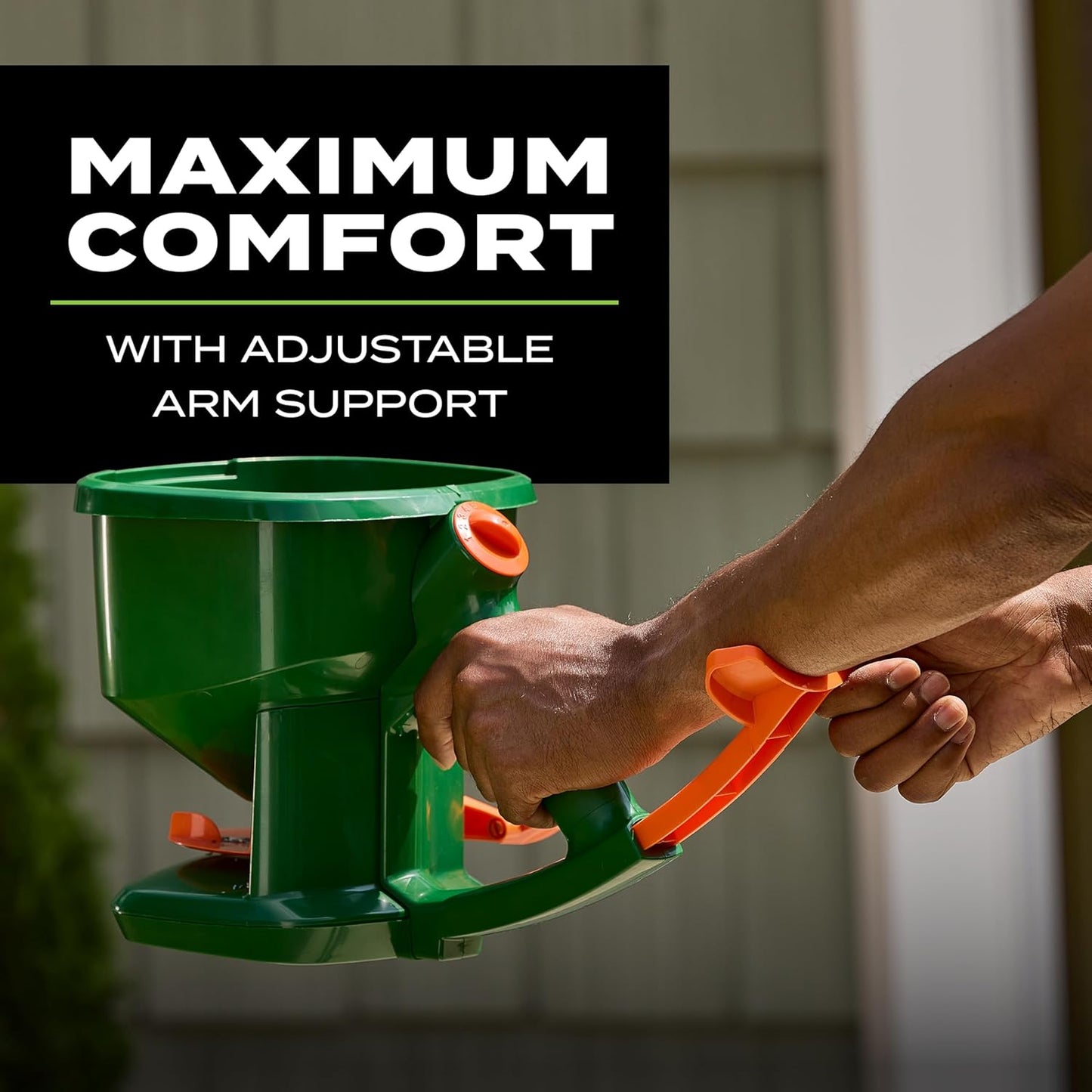 Scotts Whirl Hand-Powered Spreader for Grass Seed, Fertilizer, Salt, Ice Melt, Handheld Spreader Holds up to 1,500 sq. ft. Product