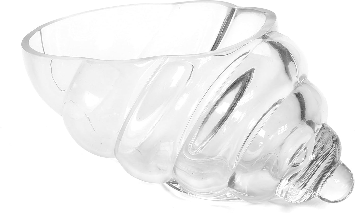 Hosley Glass Shell Vase 8 Inches Long Ideal Gift for Weddings Spa Aromatherapy Floral Arrangements Bowl for Orbs DIY Craft Projects LED Votive Candle Gardens O9