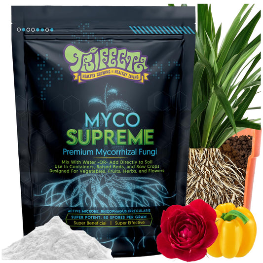 Mycorrhizal Fungi for Soil, Root Stimulator for Plants, Ultra Concentrated Mycorrhizae for Plants Strong Roots & Living Soil, Trifecta Myco Supreme Plant Root Stimulator for Tree, Rose and Flower Care