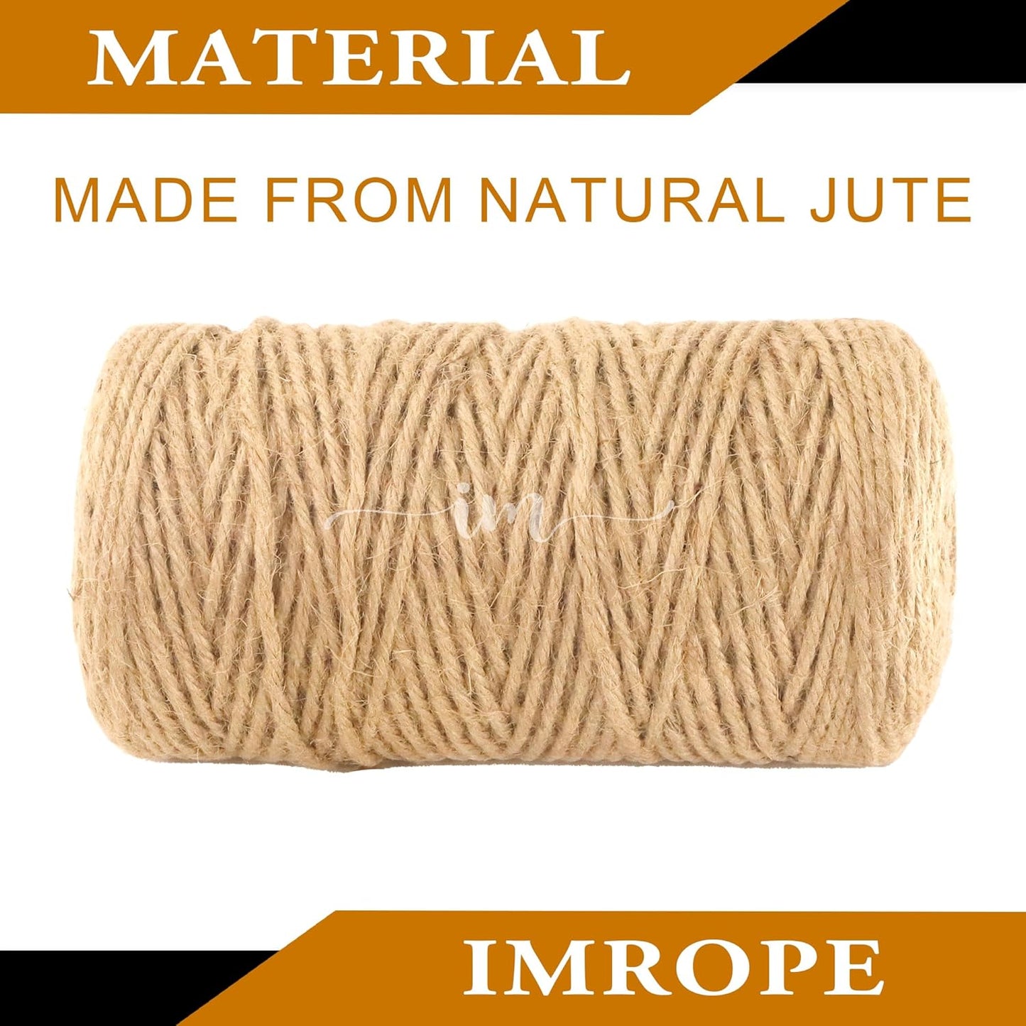 2mm x 1000 Feet Natural Jute Rope, Twine for Gardening Tomato Climbing Plant Tie Floristry Crafts Gift Wrapping Packing Decor