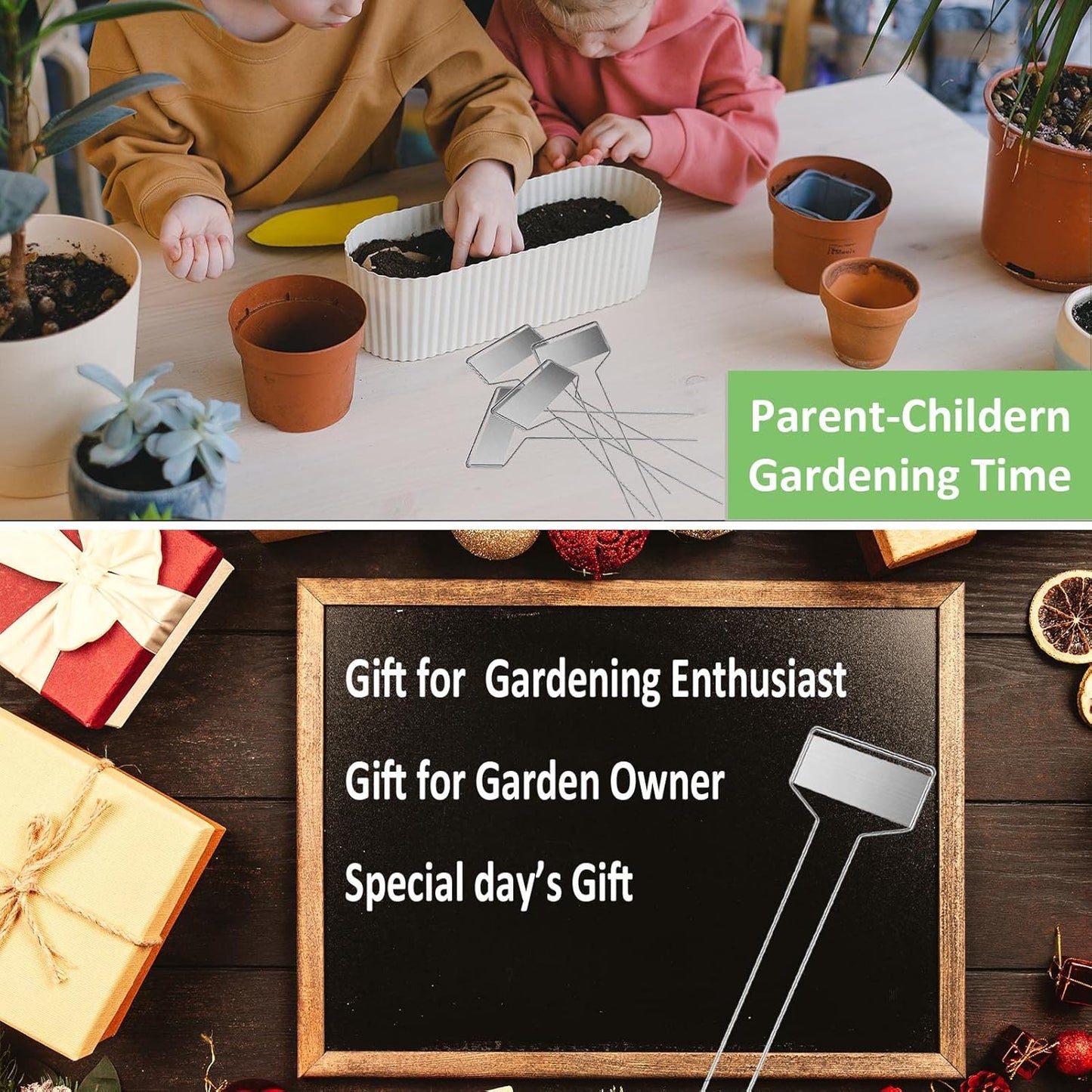 30pcs Plant Labels Plant Markers for Outdoor Plants 6inch Plant Labels for Seedlings Outdoor Garden Waterproof Plant Tags and Labels for Flower Vegetable Herbs Greenhouse (6 in, Silver)