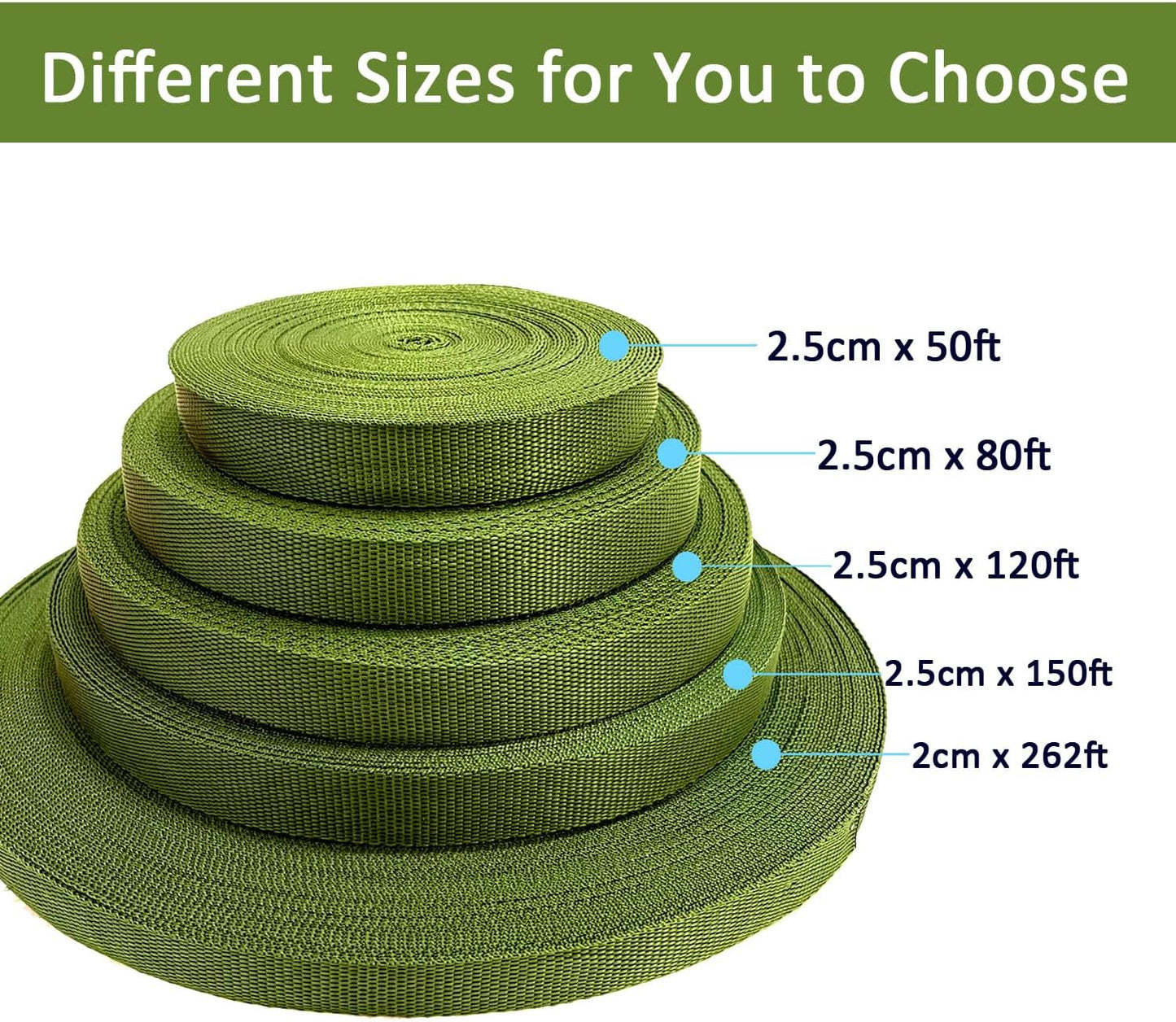 80 Feet Tree Tie Strap 1 Inch Tree Support Ties 1,980Lbs Strength Green Staking and Guying Material Plant Tie Garden Tie Green Tree Tie Rope for Outdoor Use, Straightening Supplies