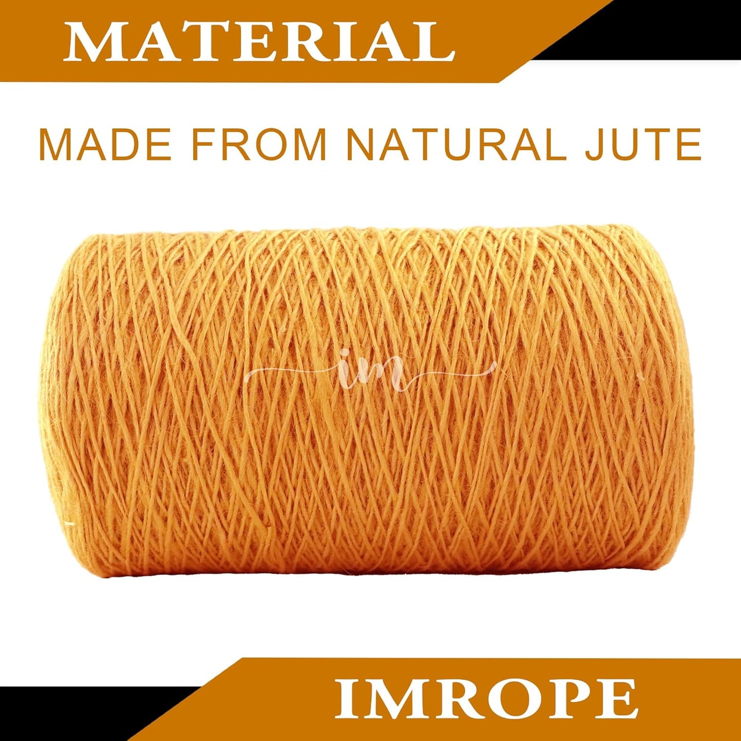 1mm x 2500 Feet Orange Jute Rope, Twine for Gardening Tomato Climbing Plant Tie Floristry Crafts Gift Wrapping Packing Decor