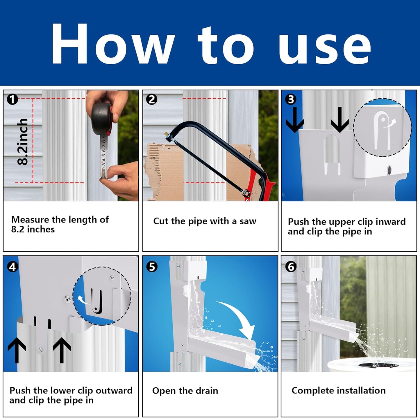 EBaokuup Rainwater Collection System, Rain Barrel Diverter Catching Collection System, Stainless Steel Raindrop Rainwater Colander Fits 2" x 3" Standard Downspout