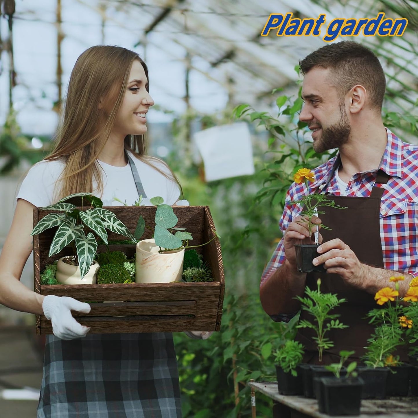 ELONG HOME Wooden Crate, 2 Pack Fast Assemble Rustic Wooden Crates for Storage, Decorative Farmhouse Wooden Crate Basket, Vintage Wood Crates Display for Fruits and Vegetables