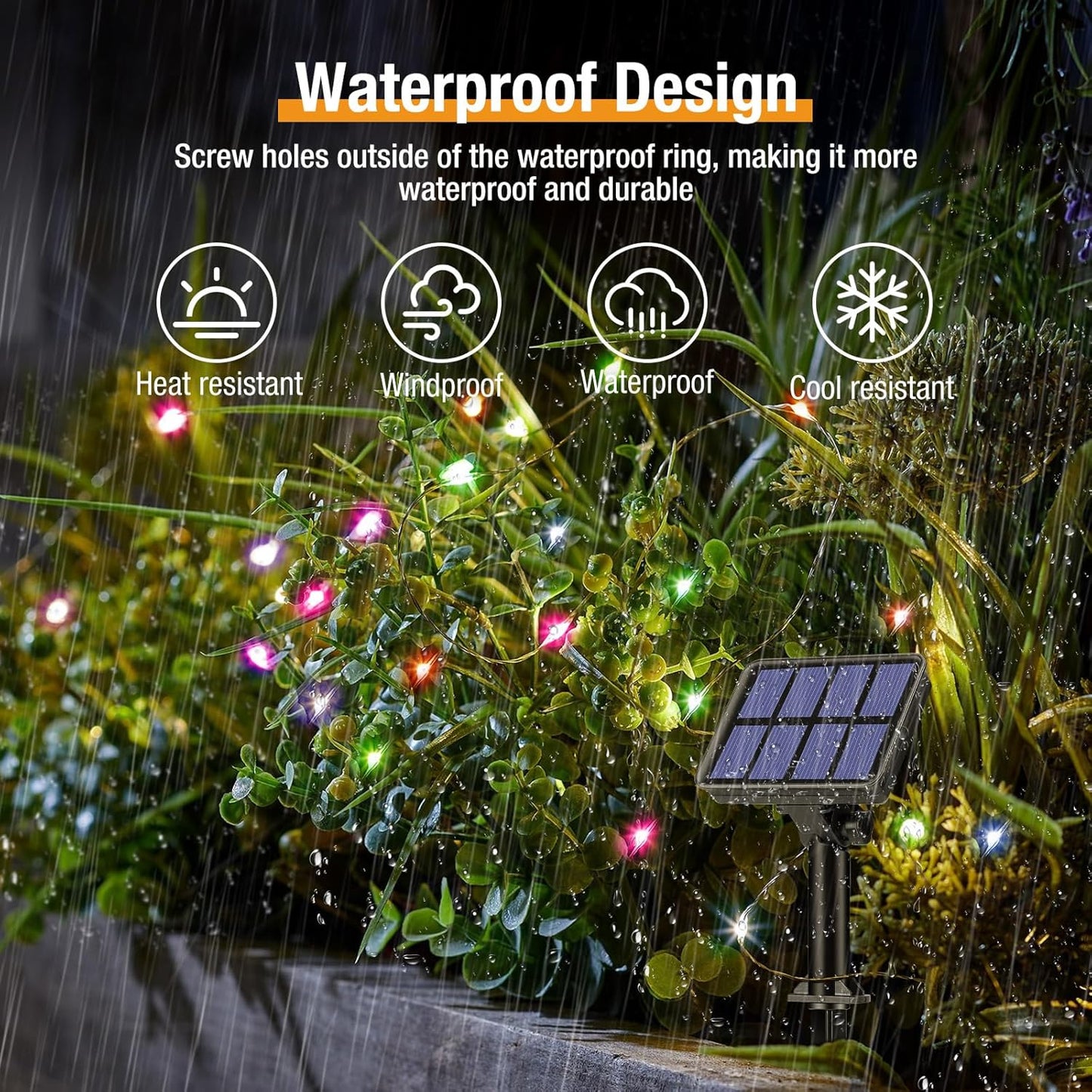 6 Pack Solar String Lights for Outside - 480LED 198FT Solar Fairy Lights Outdoor Waterproof 8 Modes, Copper Wire Solar Powered Twinkle Lights for Tree Garden Christmas Wedding Party Decor, Multicolor