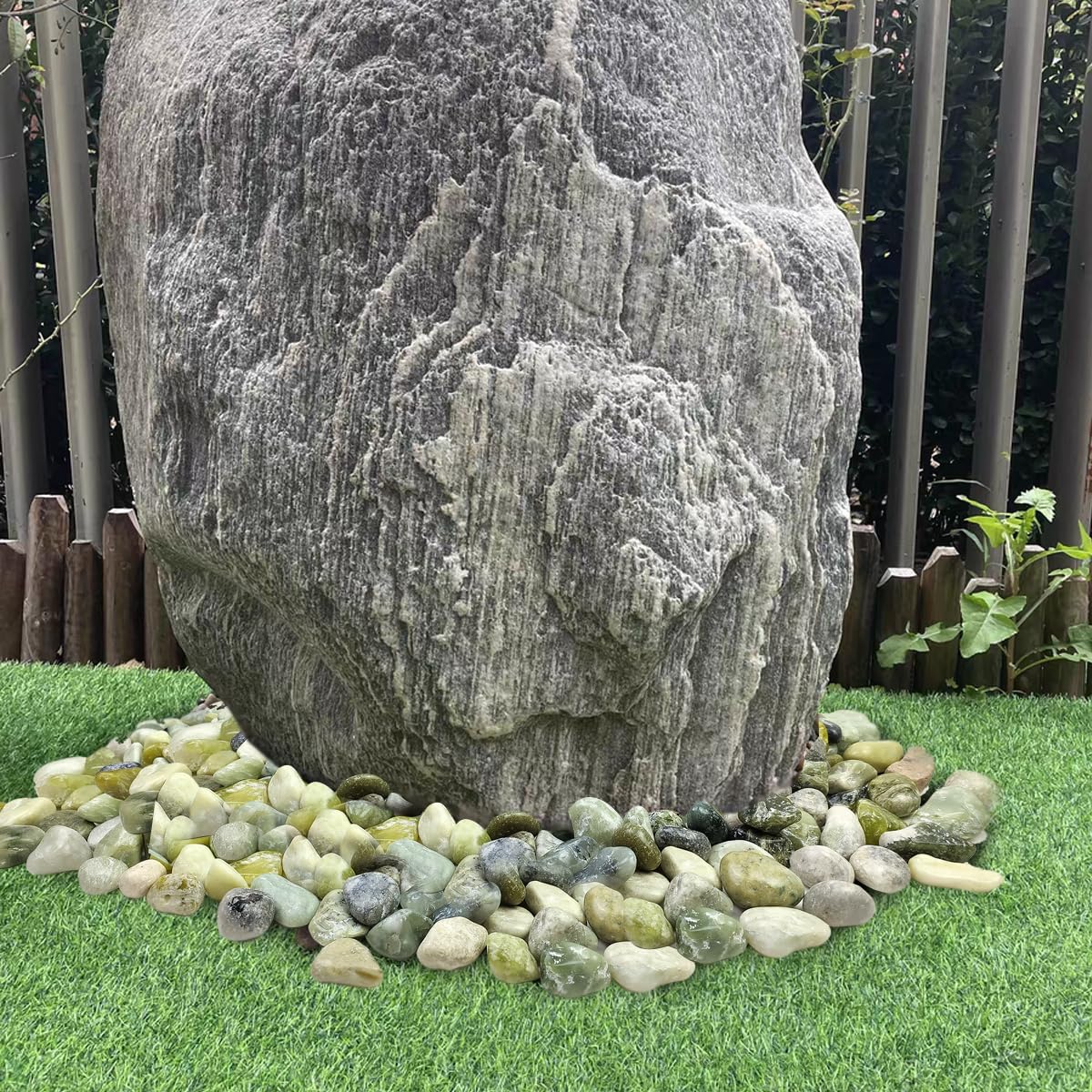 5lbs Jade Pebbles for Indoor Plants, 2-3 Inch Natural River Rocks, High Polished Decorative Stones Vase Filler Fish Tank Aquariums Landscaping Garden Outdoor and Indoor DIY