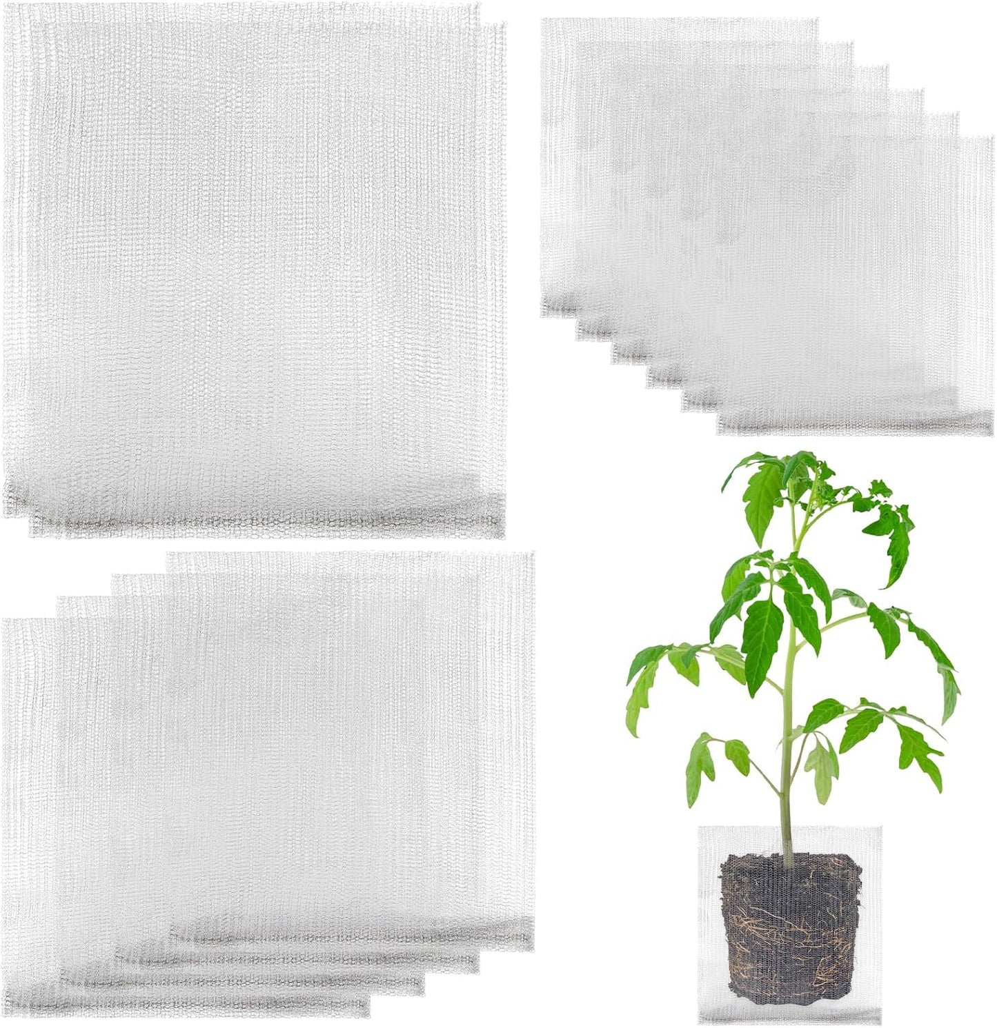 12 Pcs Root Guard Gopher Baskets,Plant Wire Baskets Stainless Steel Plant Wire Speed Mesh Vole Gopher Proof Animal Cages for Root Vegetables Protection(1, 3, 5 Gallon)