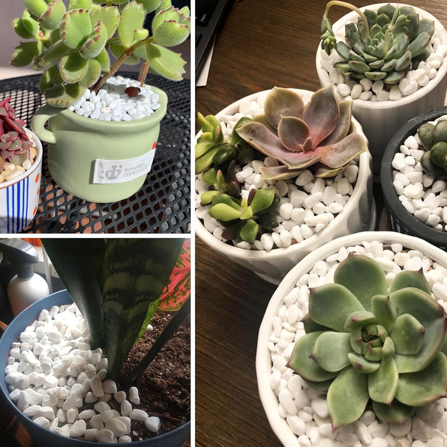 45lb White Rocks for Plants,Potting,Succulents Aquarium Fish Tank Garden Vases Decorative Pebbles Gravel Rocks Stones