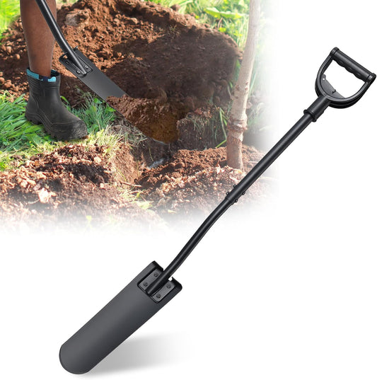 Spade Shovel, 45" Trench Shovel with 14.5" Long Narrow Spade for Digging, Trenching, Planting, Gardening, Heavy Duty