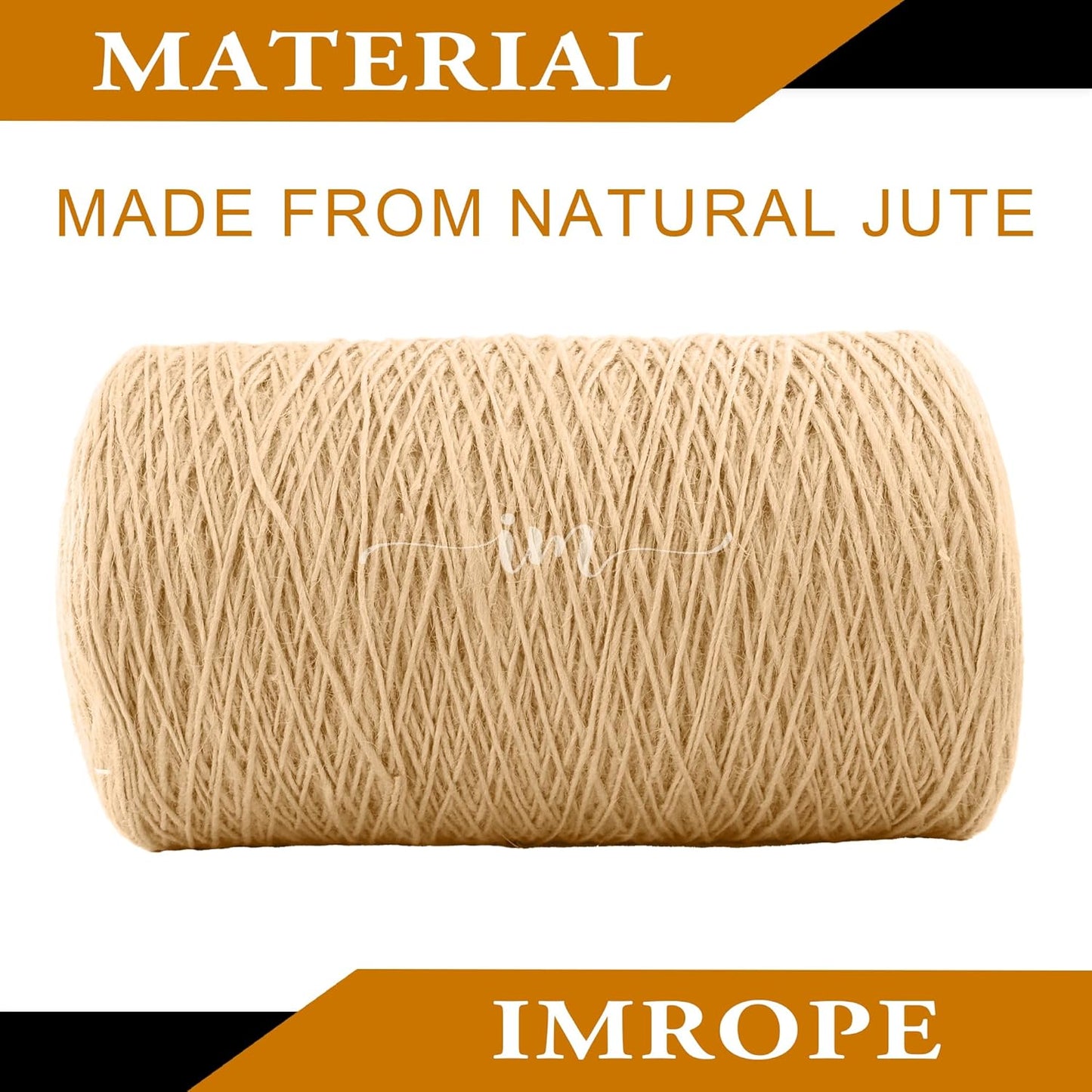1mm x 2500 Feet Natural Jute Rope, Twine for Gardening Tomato Climbing Plant Tie Floristry Crafts Gift Wrapping Packing Decor