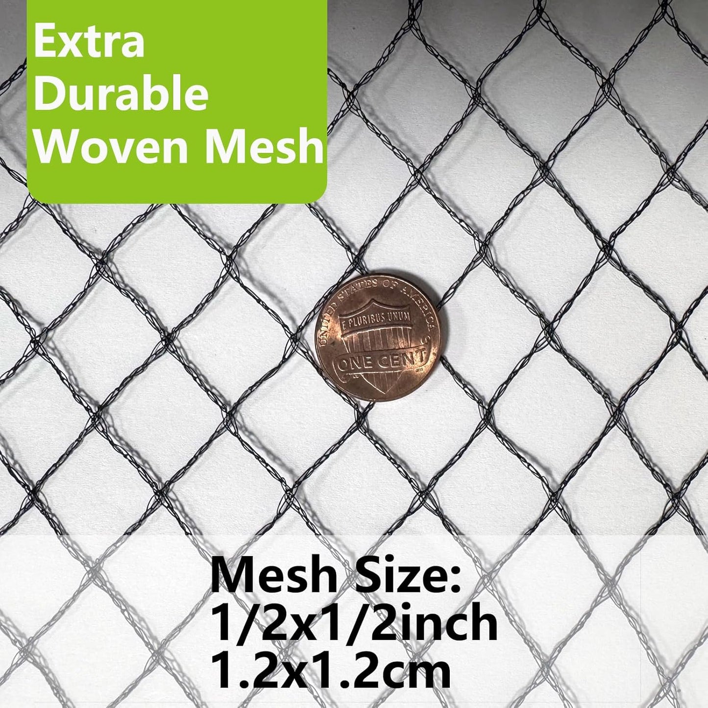 POYEE 7.5 x 100 FT Bird Netting for Garden Woven Mesh Garden Netting for Plants, Vegetable, Fruit Trees, Blueberry Bushes, Strawberries Against Birds, Deer, Squirrels and Other Animals