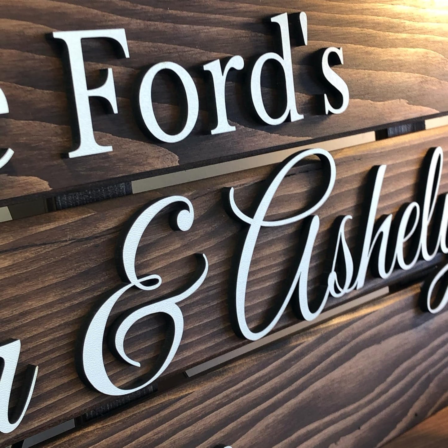 Personalized Solid Wood Family Name Plate with Couples Names, Special Anniversary with Date of Establishment, Unique Wedding Gift, Rustic Home Decor, Christmas Gifts for Wife or Husband