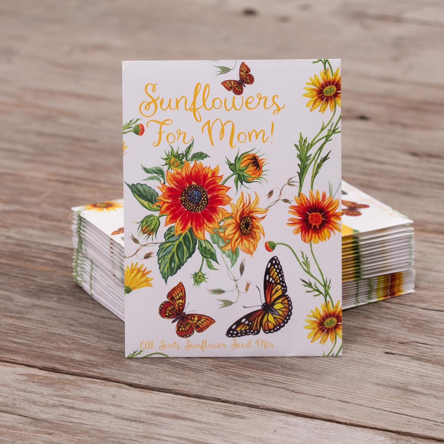 25 Sunflowers for Mom - Happy Mothers Day - Sunflower Seed Packets