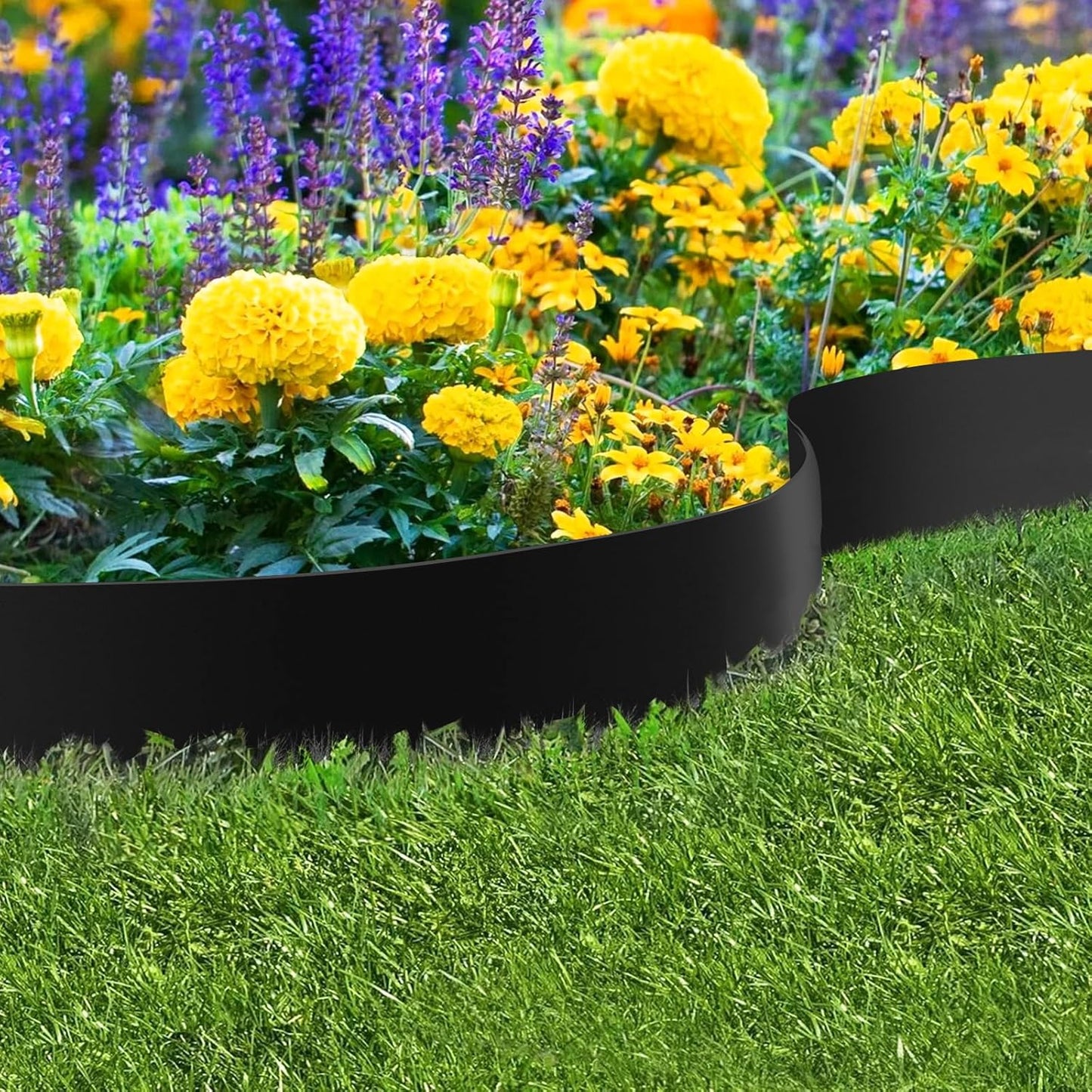 9.4 Inch Metal Landscape Edging, 6 Pack Heavy Duty Galvanized Steel Garden Edging,42 Inch Garden Edging Border for Lawn, Pathway, Yard