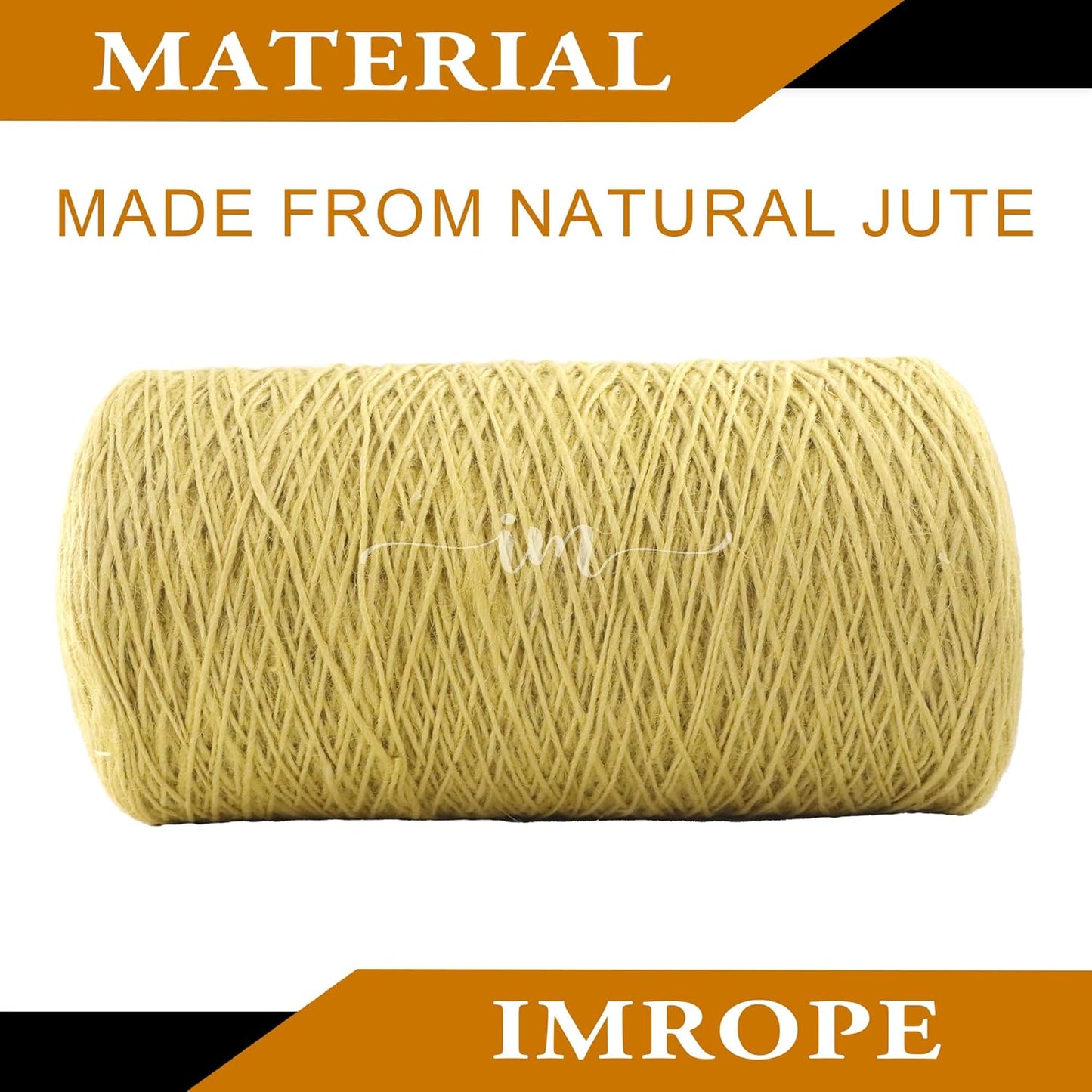 1mm x 2000 Feet Yellow Jute Rope, Twine for Gardening Tomato Climbing Plant Tie Floristry Crafts Gift Wrapping Packing Decor