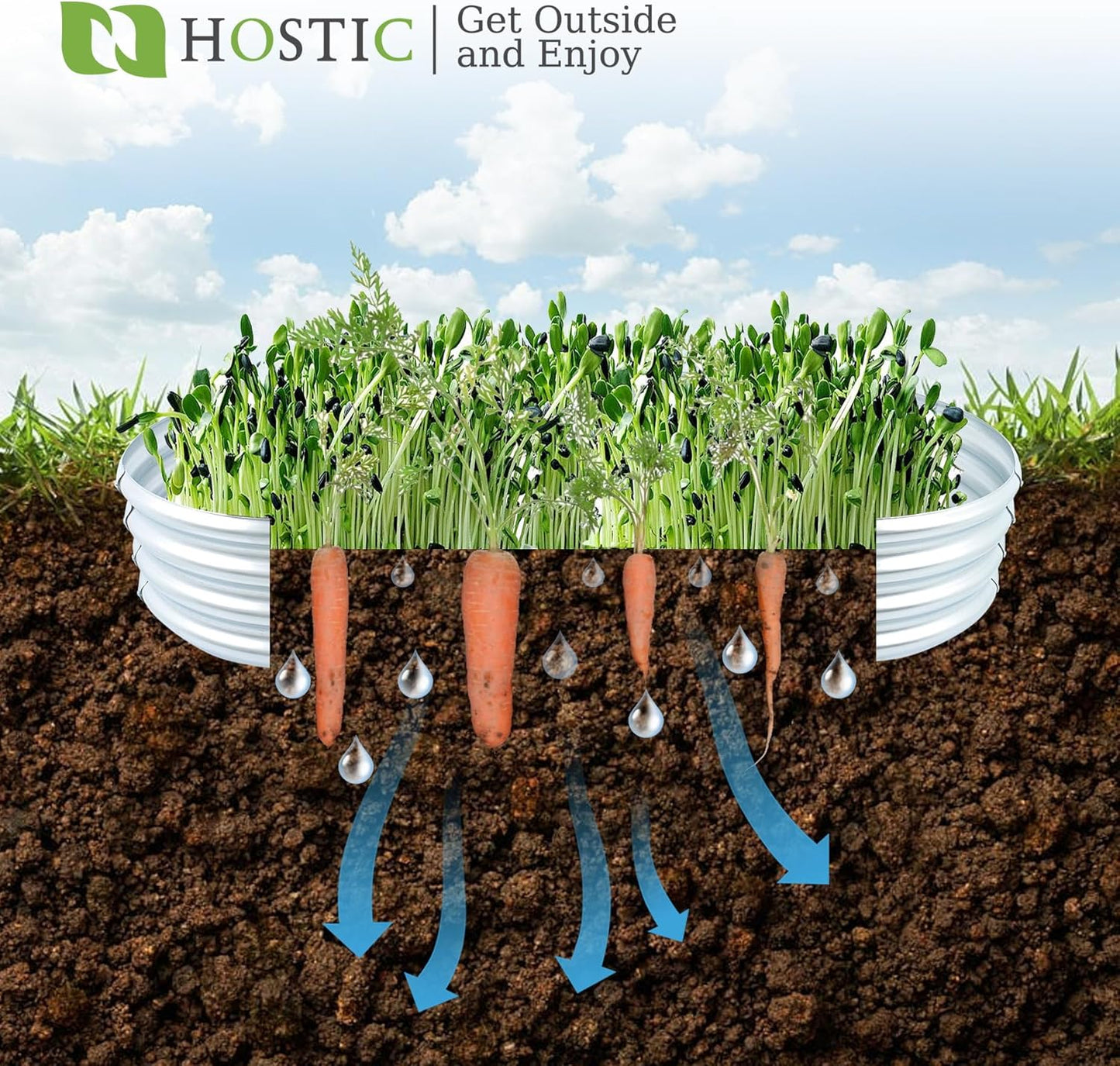 8x4x1FT Galvanized Planter Raised Garden Boxes Outdoor Large Metal Gardens Beds for Vegetables Flowers Herbs Succulents