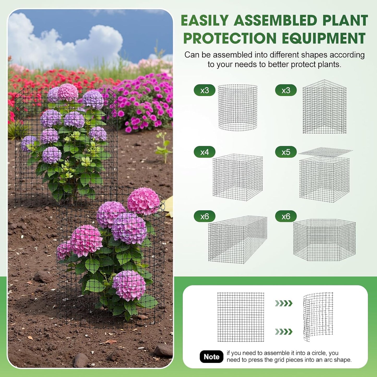 30 PCS Plant Protector from Animals, 10 Pack 12'' x 12'' Metal Plant Cages, Heavy Duty Garden Cage to Keep Animals Out,Garden Wire Mesh Protection from Rabbit Chicken Squirrel Tree,Vegetables,Flowers