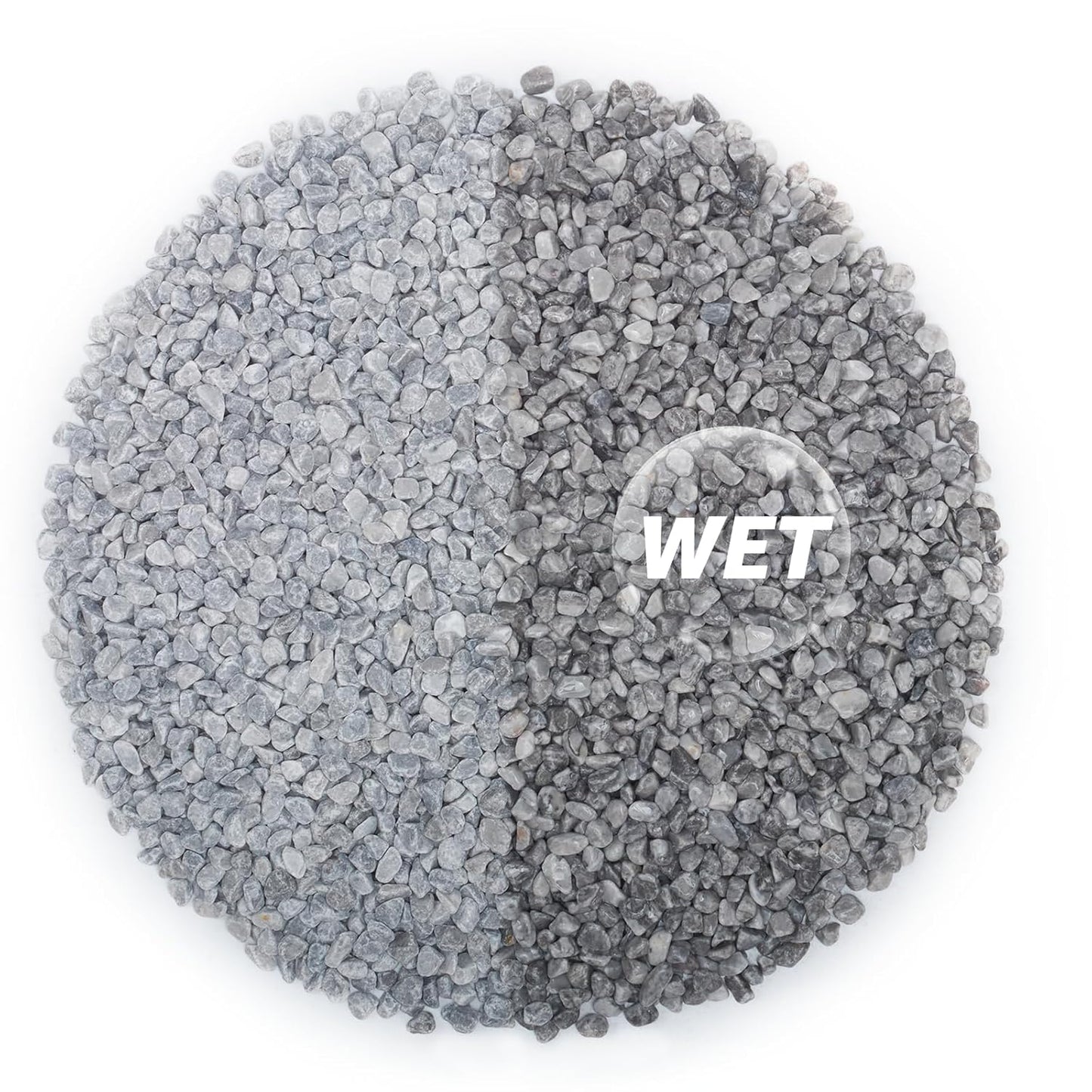 5LB Grey Tumbled Decorative Gravel – 1/5 Inch Unpolished Natural Stones for Planters, Succulents, Vase Fillers, Fish Tanks, and Garden Paths