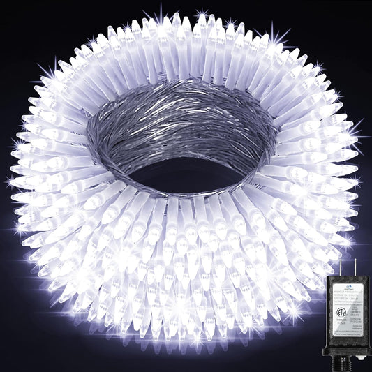 750 LED Christmas Lights - Outdoor Use, 246ft with 8 Modes, IP44 Waterproof for Xmas Patio, Yard, Fence, Deck, Balcony, Garden Decor - Cool White