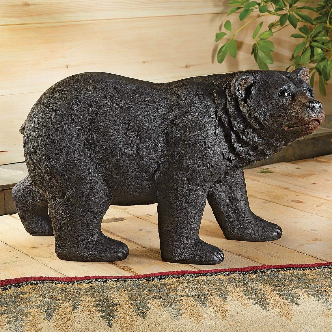 Black Forest Décor Black Bear Stroll Sculpture