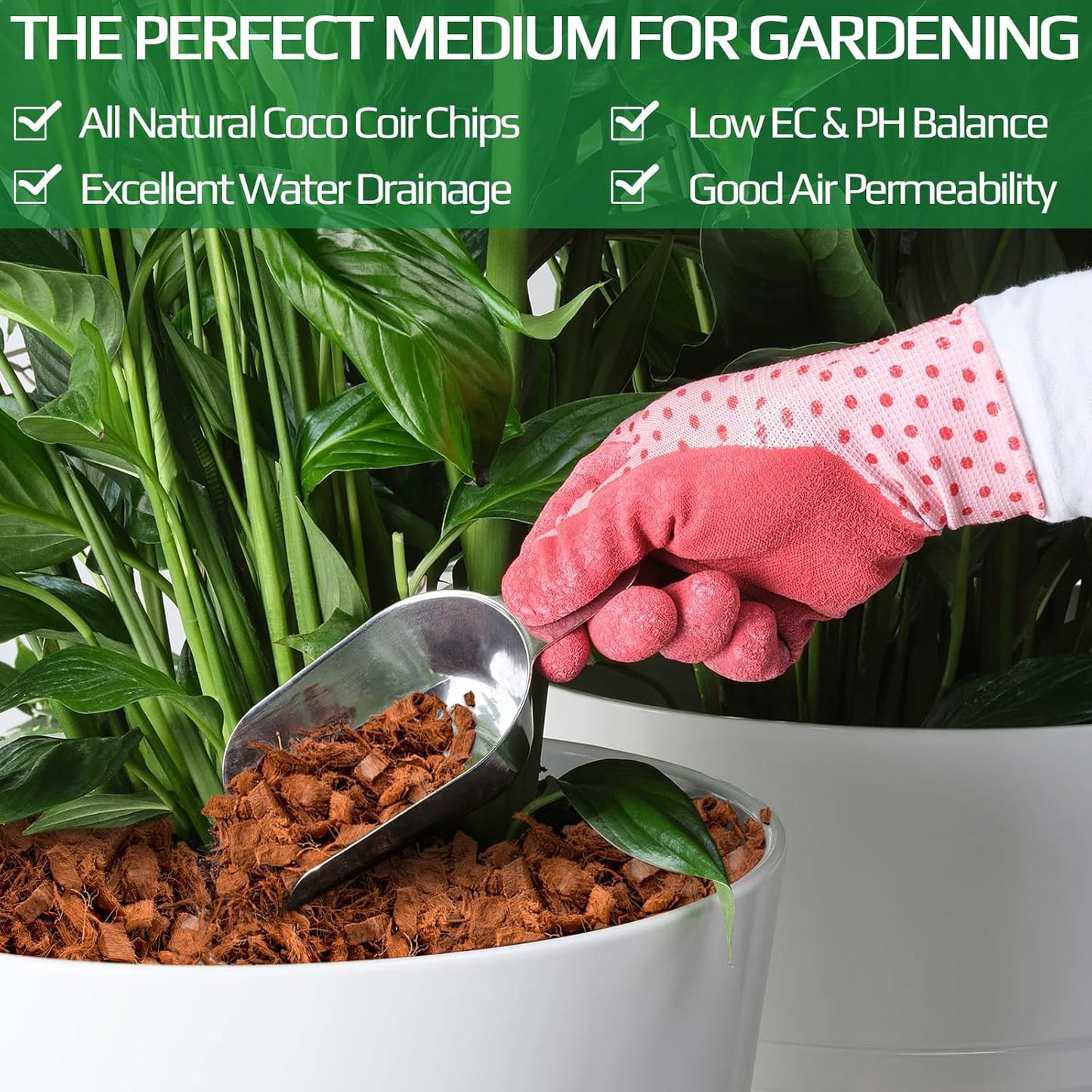 Halatool 10LB Compressed Coconut Coir Chips, 100% Natural Organic Coco Husk Chips Coco Chips Substrate for Plants Flowers, Garden