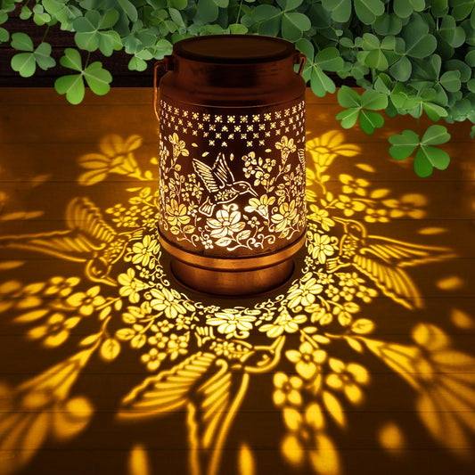 Solar Lanterns Outdoor Waterproof, Hummingbird Hanging Solar Lanterns Birthday Gifts for Women Mom Grandma, Garden Decor for Patio Yard Lawn Backyard Porch