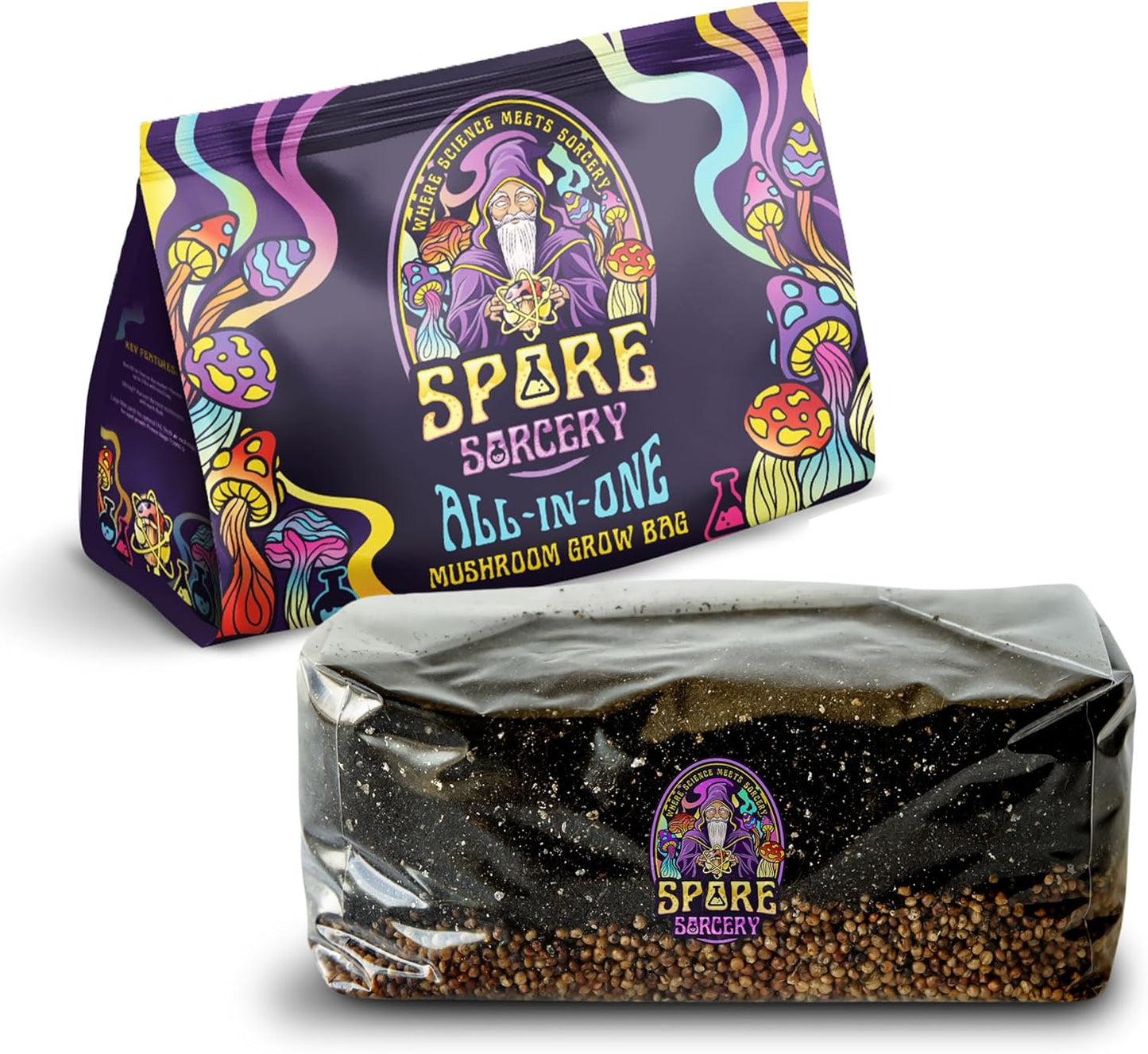 6 LB All-in-One Mushroom Grow Kit: Up to 96oz of Mushrooms! Nutrient-Enhanced, Injection Port, Just Add Your Own Spores & Grow Like Magic (6 LB Bag)