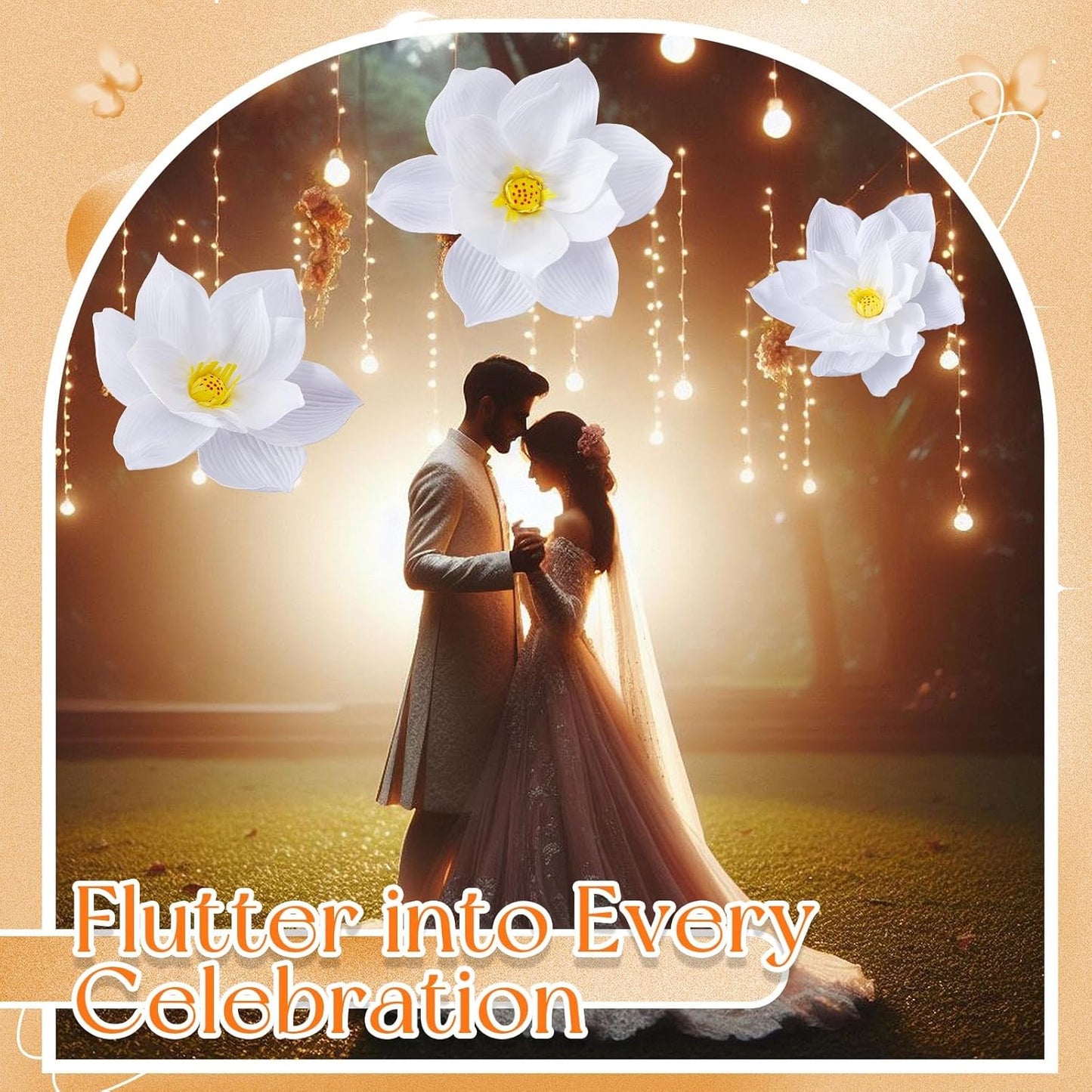 Havawish 3 Pcs Diwali Lotus Decorations for Pooja Giant Foam Lotus for Indian Pooja Decor Wedding Backdrop Home Wall Garden Pond Decor, 3 Different Size 15.75"/ 19.69"/ 23.62"