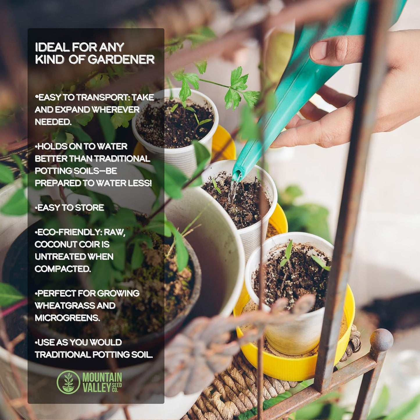 Minute Soil - Compressed Coco Coir Fiber Grow Medium - 60 MM Disks - 10 Pack = 5.5 Quarts of Potting Soil - Indoor Container Gardening: Seed Starting, Plants, Herbs, More - Just Add Water - OMRI