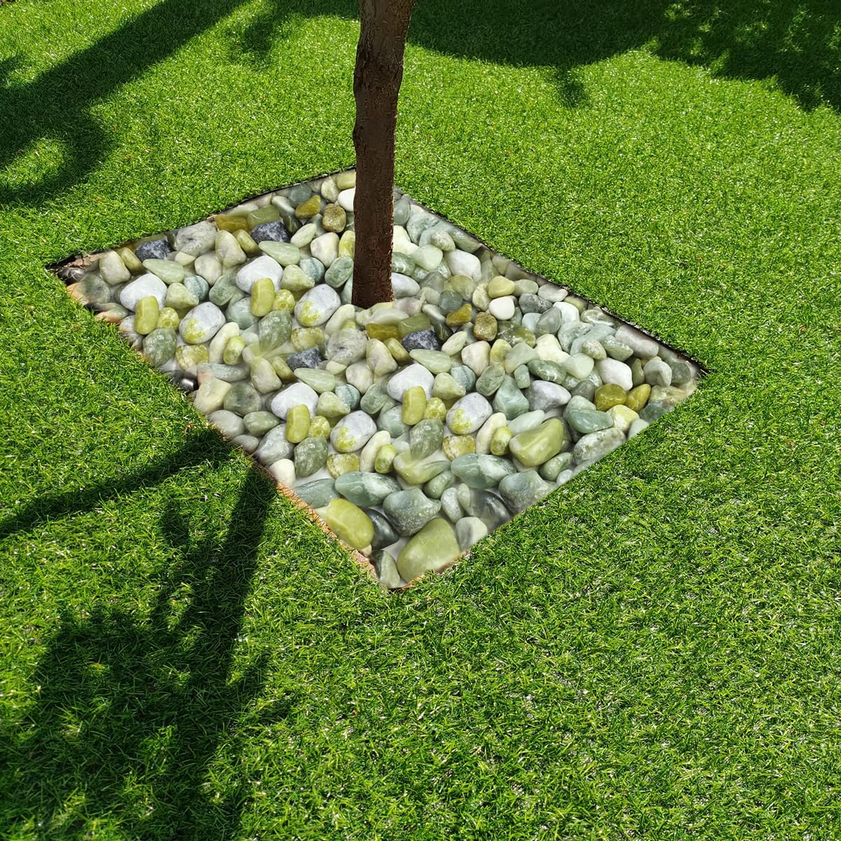 40lbs Jade River Rocks for Landscaping, 2-3 Inch Natural Pebbles for Indoor Plants, High Polished Decorative Stones Garden Outdoor and Indoor DIY Vase Filler Fish Tank Aquariums