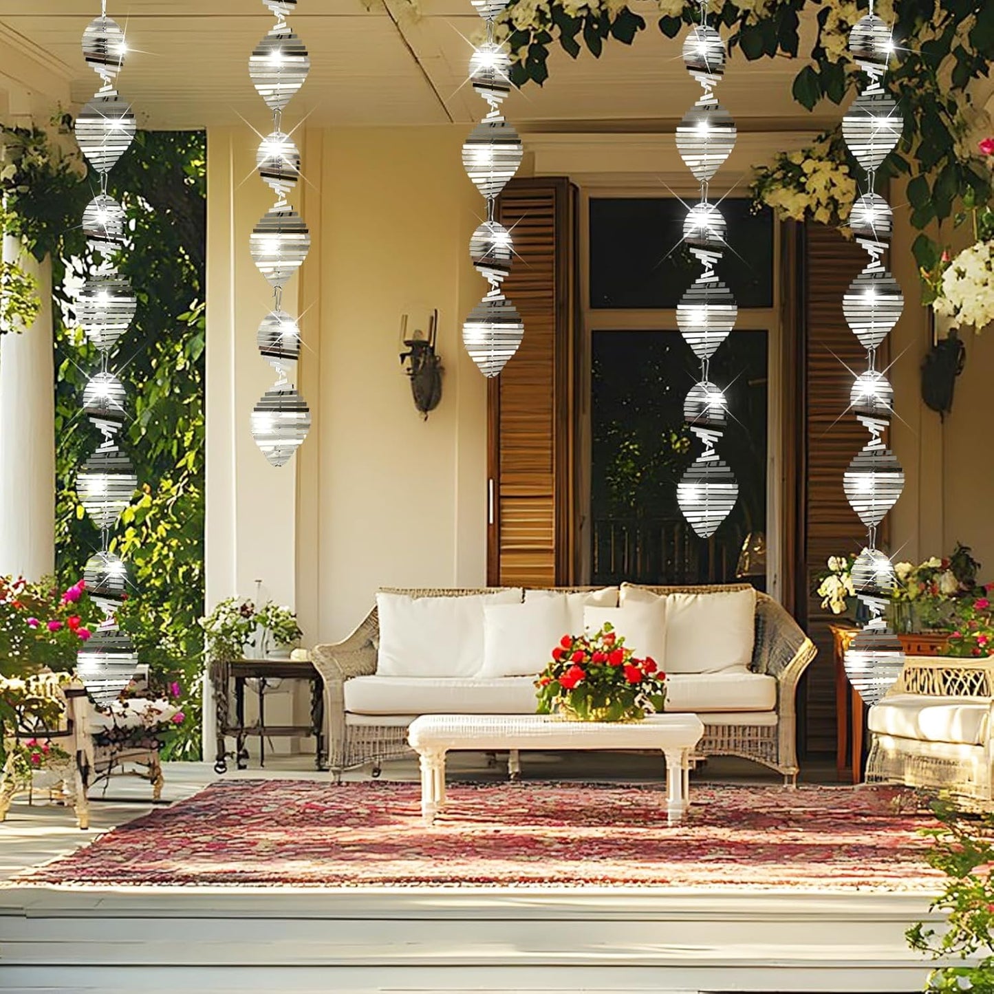 16Pack Metal Bird Reflector, Shining Windmill for Outdoor Garden Decoration, Preventing Fear Birds from Approaching Fruit Trees Outside The Courtyard Porch