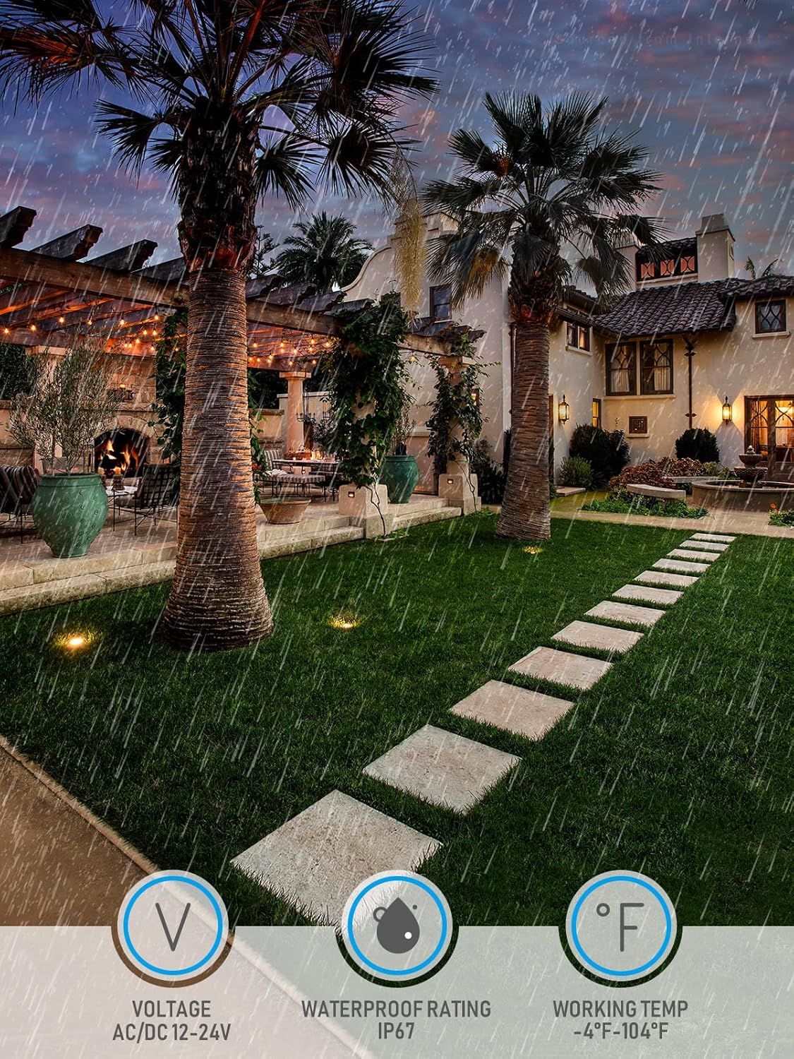 LEONLITE Dia. 4 Inch Well Lights Landscape LED In Ground, Grated Top, 3000K Warm White, 12-24V AC/DC CRI90 Low Voltage Garden Landscaping, Oil Rubbed Bronze Aluminum Housing, Pack of 6