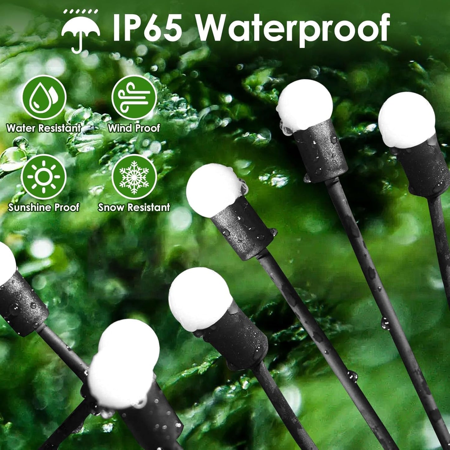 2025 Solar Lights Outdoor Waterproof, 6 Pack Solar Garden Lights, Firefly Light Outdoor Waterproof, Twinkle Swaying Fairy Light for Yard Patio Pathway Garden Decoration (Cold White)