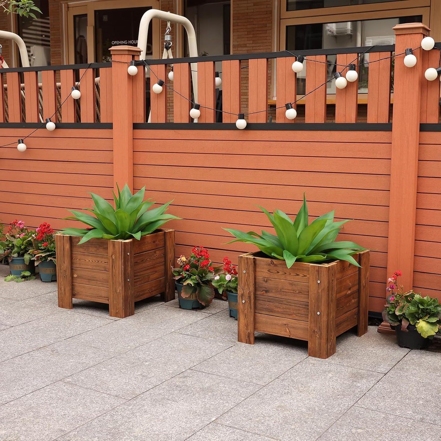 Artificial Plants Outdoor,UV-Resistant Fake Agave Succulent Plant 23 Inch Medium Size Faux Succulents Stems for Indoor Realistic & Natural Home Decor Plants for Office Housewarming