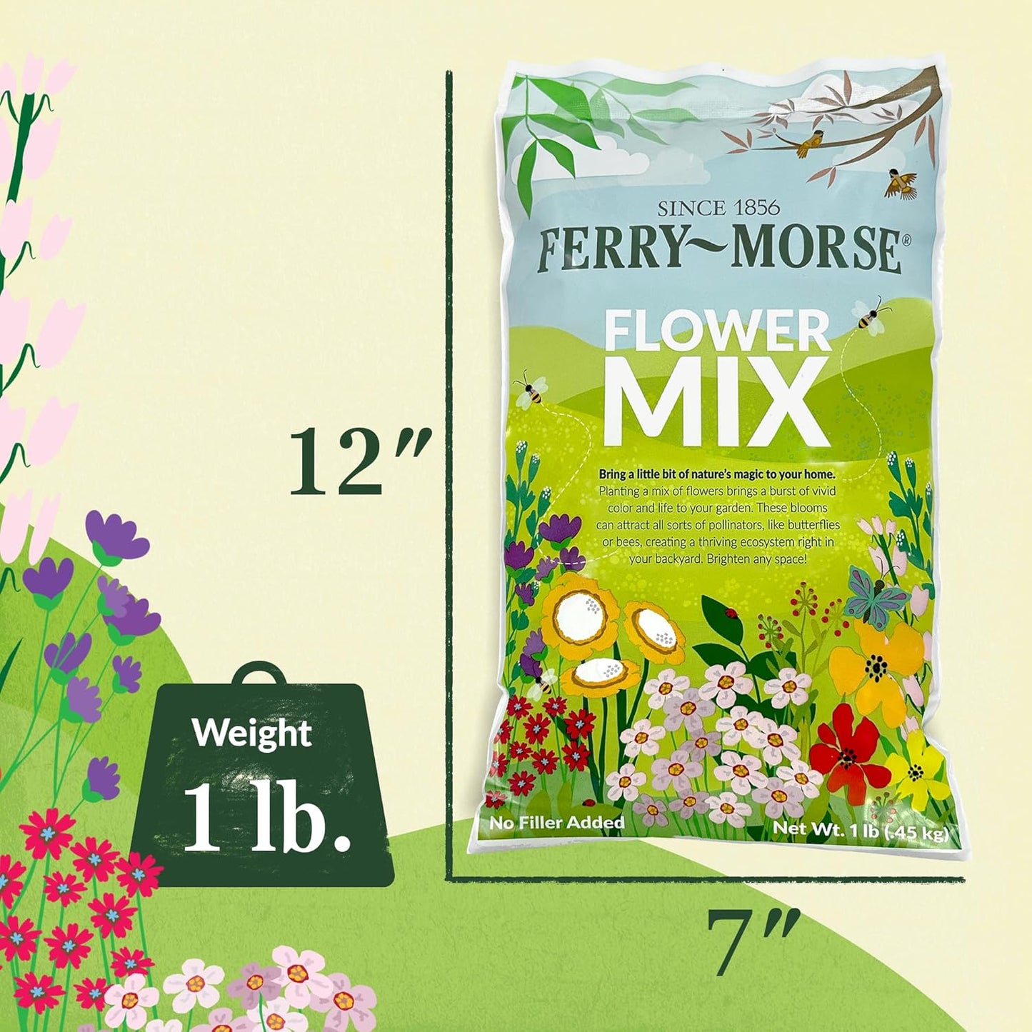 Ferry-Morse Gulf Coast-Caribbean Mix Bulk Wildflower Seeds, 1lb