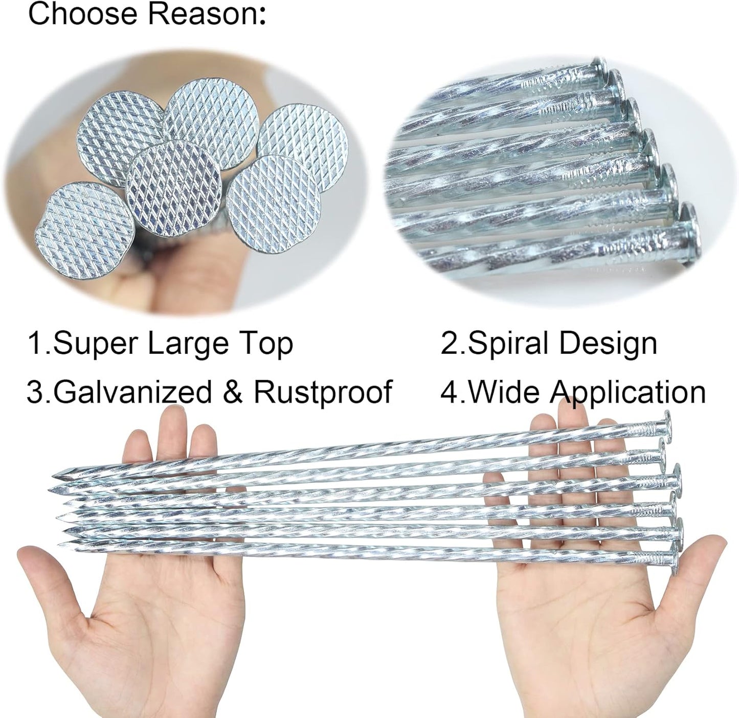 12 Inch Galvanized Landscape Stakes Metal Landscape Edging Anchoring Spikes, Landscape Anchoring Stake for Artificial Turf, Paver Edging, Weed Barrier, Tent, Camping, Carpentry (50)