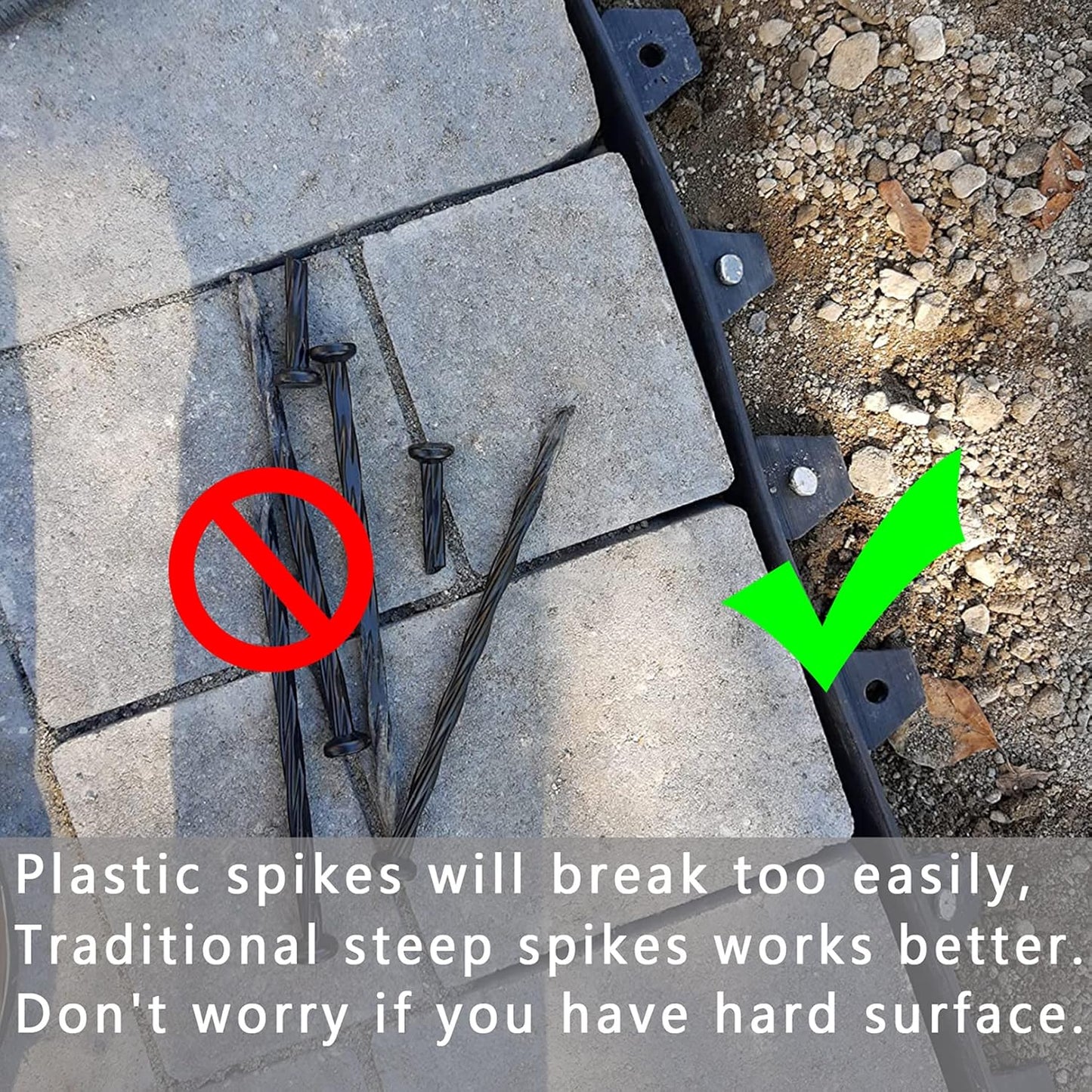 6-Inch Landscape Stakes Spiral Galvanized Landscape Spikes for Weed Barrier, Carpentry, Tent (100)