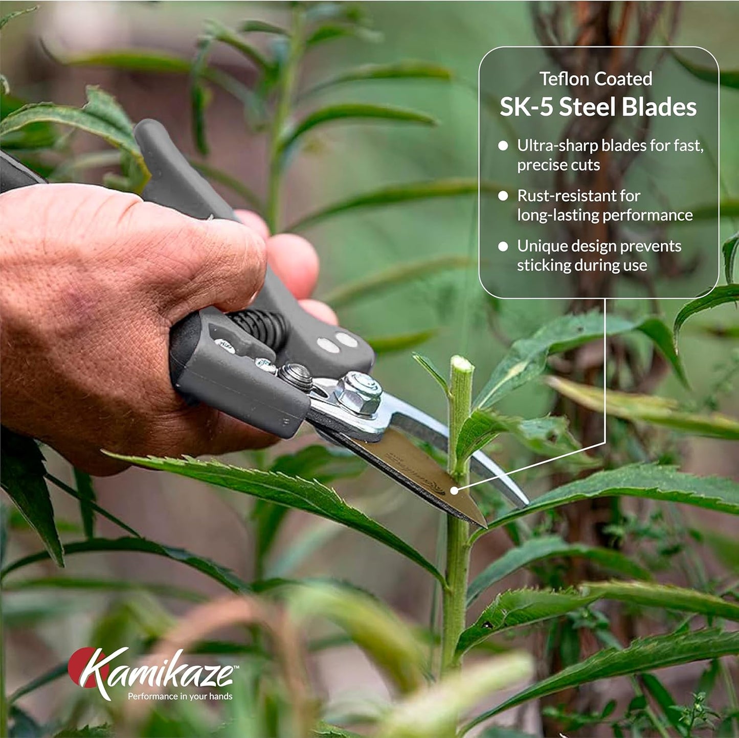 EZ Kut Kamikaze Force Bypass Pruning Shears Heavy Duty - Best Pruners for Gardening and Gifts for Women and Men - Gardening Hand Tools with a since 1988
