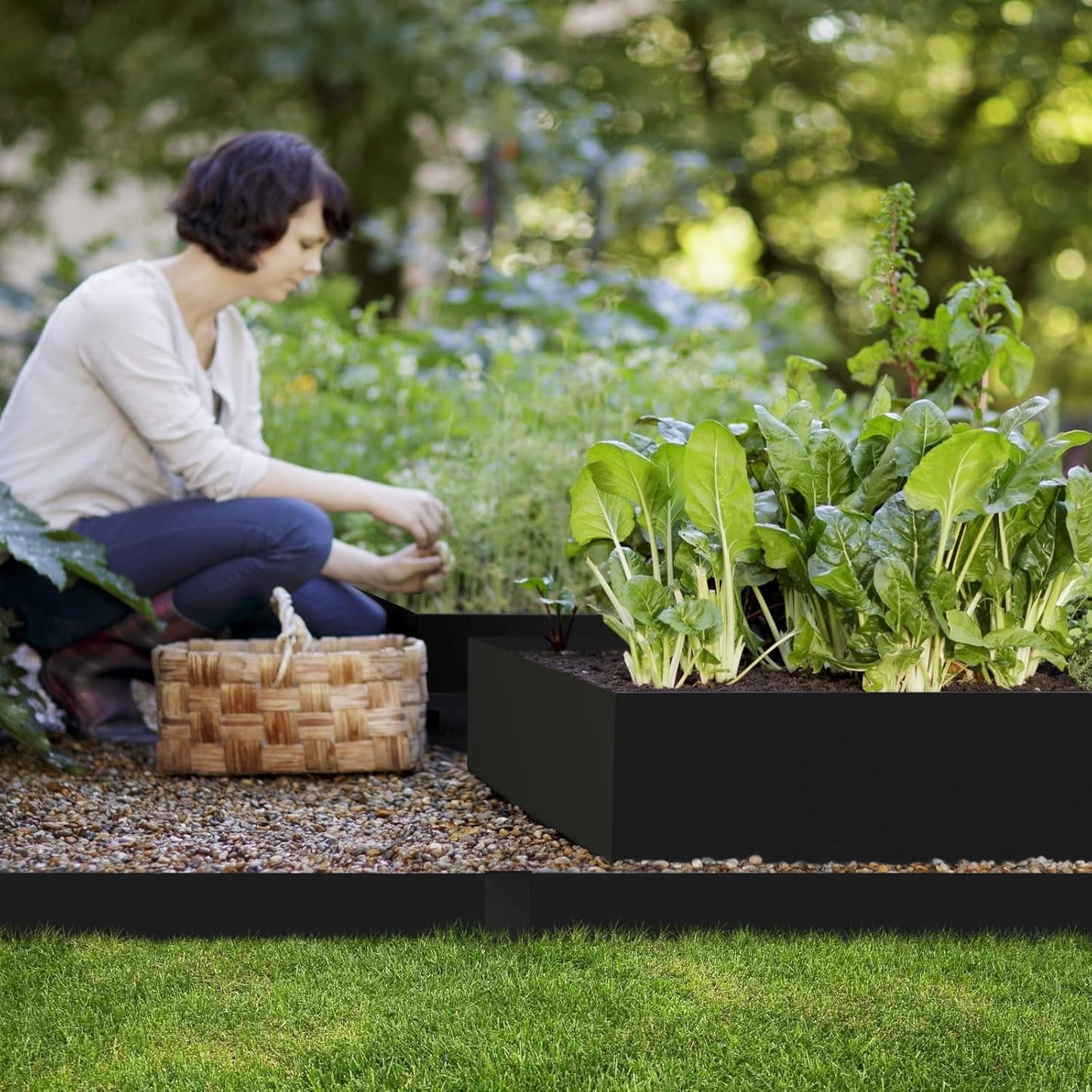 6 Inch Metal Landscape Edging, 6 Pack Heavy Duty Galvanized Steel Garden Edging,Steel Landscape Edging with 7 Clips for Lawn, Pathway, Yard