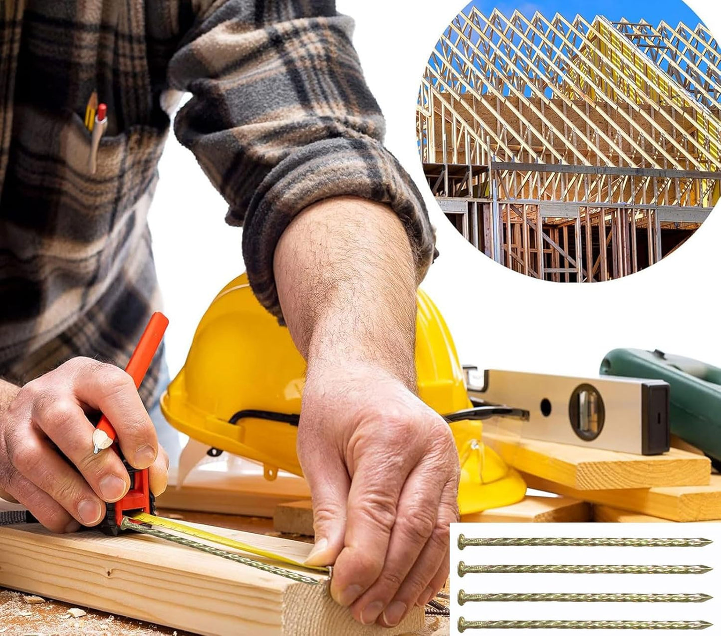 12 Inch Galvanized Heavy Duty Spiral Landscape Spikes, Metal Garden Stakes Edging Anchoring Spikes for Artificial Turf, Paver Edging, Weed Barrier, Tent, Camping, Carpentry,（ 40 Pack）