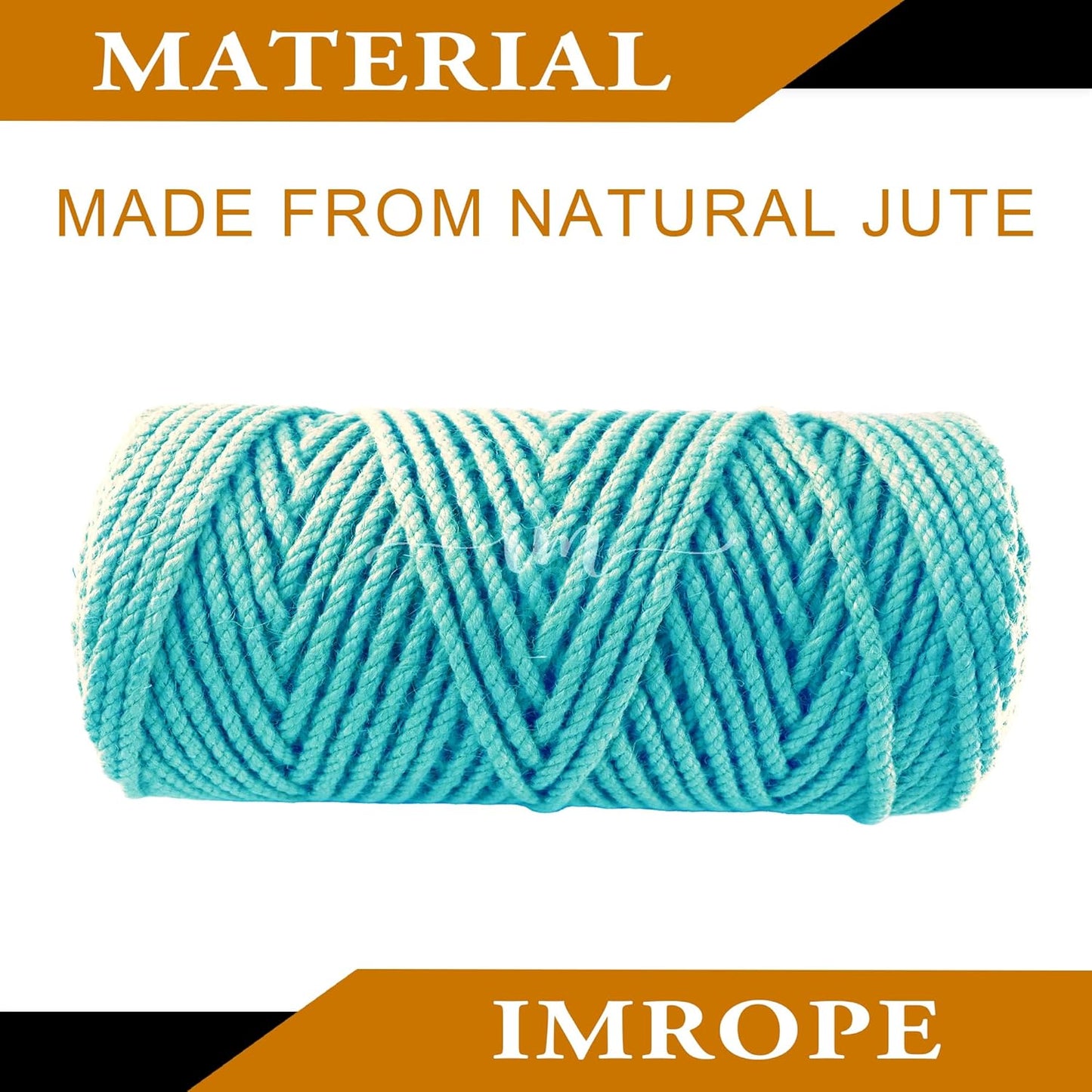 4mm x 100 Feet Blue Jute Rope, Twine for Gardening Tomato Climbing Plant Tie Floristry Crafts Gift Wrapping Packing Decor