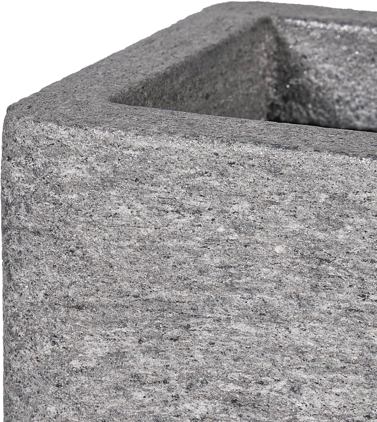 24 Inch Rectangular Concrete Planter,Durable All-Weather Use with Drainage Holes,Large Rectangular Planter for Outdoor Indoor Plants