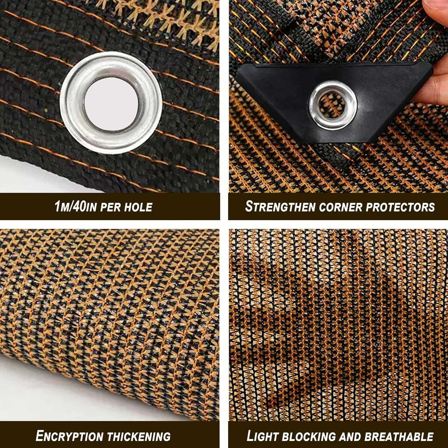 80% Sunblock Shade Cloth Net Resistant - 10x18Ft Garden Shade Mesh for Plant Cover, Greenhouse, Chicken Coop, Kennels, Tomatoes Plants